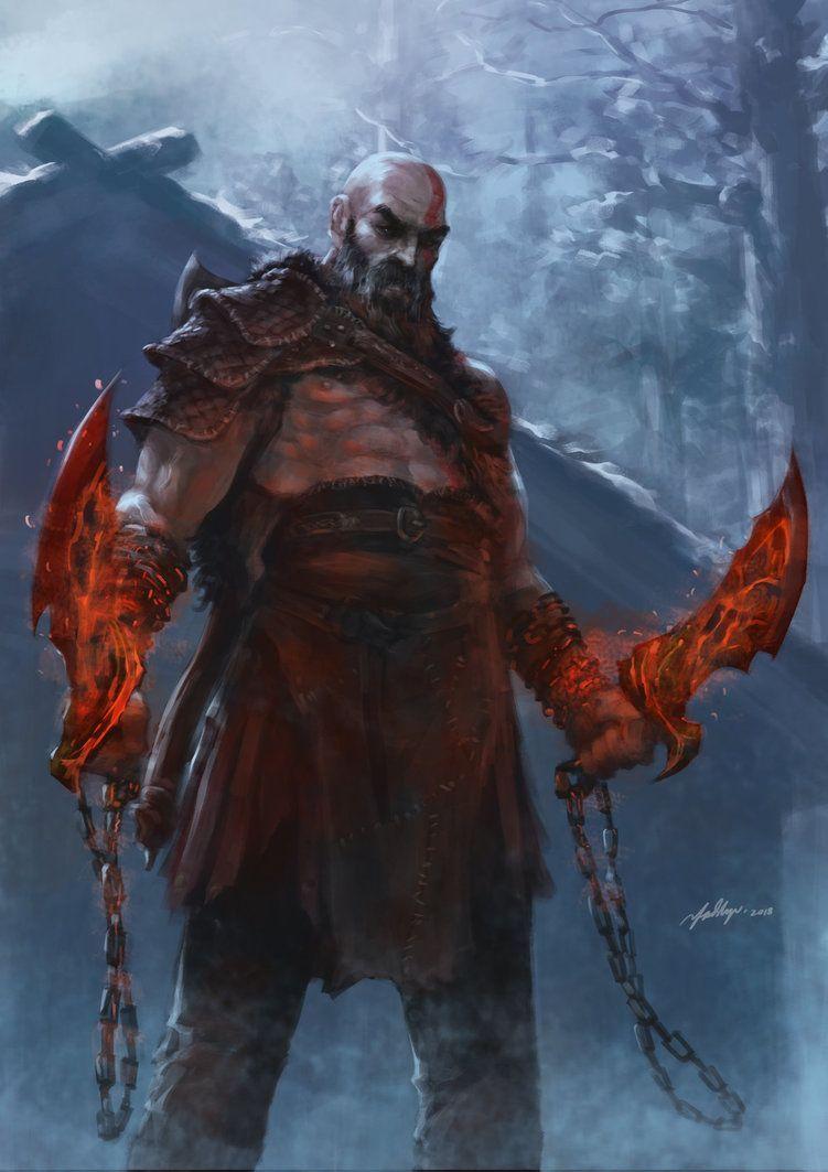 751x1063 Hello, Old Friend by Drawslave. Kratos god of war, God of war, War art
