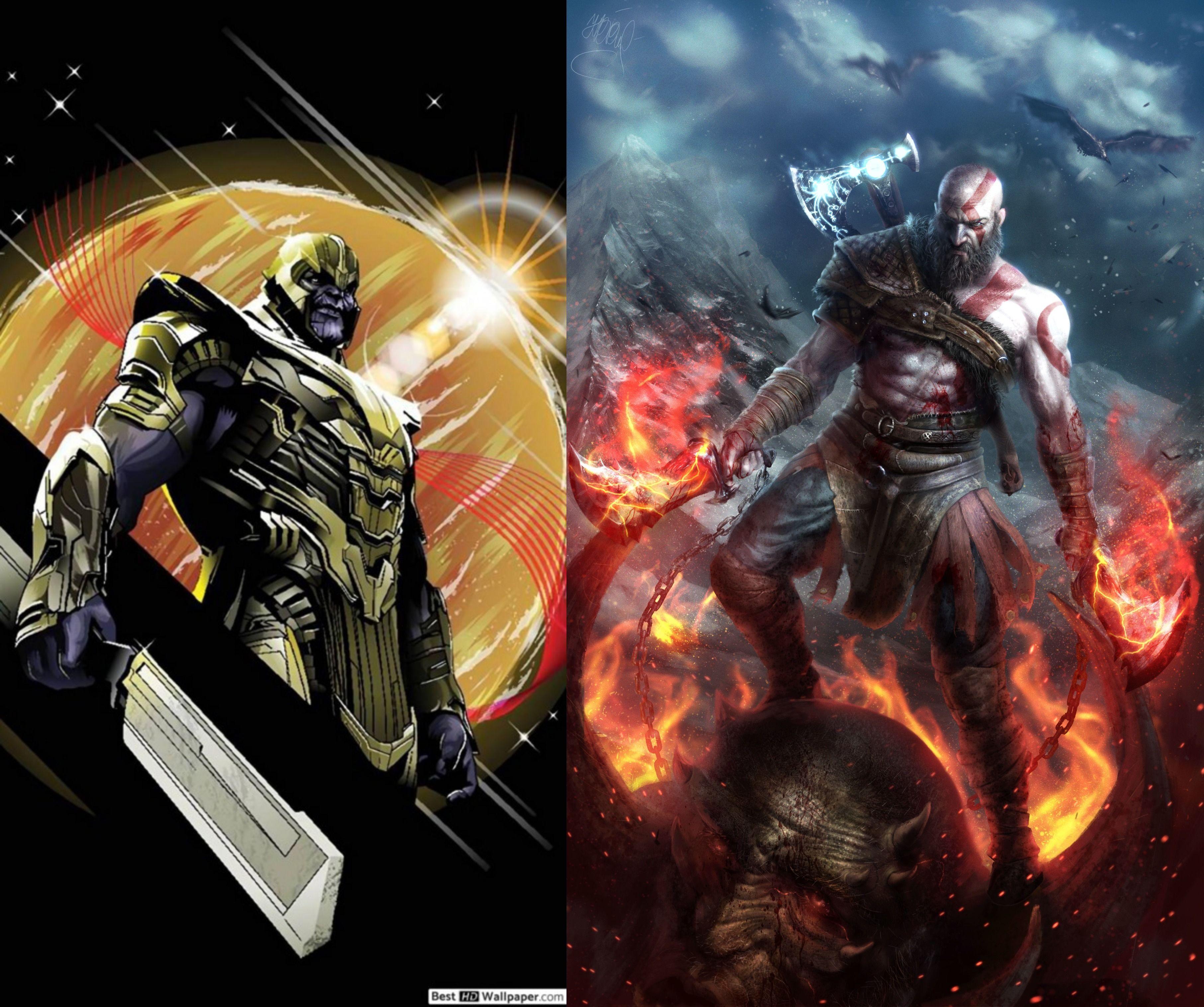 3626x3033 Kratos Vs Endgame Thanos