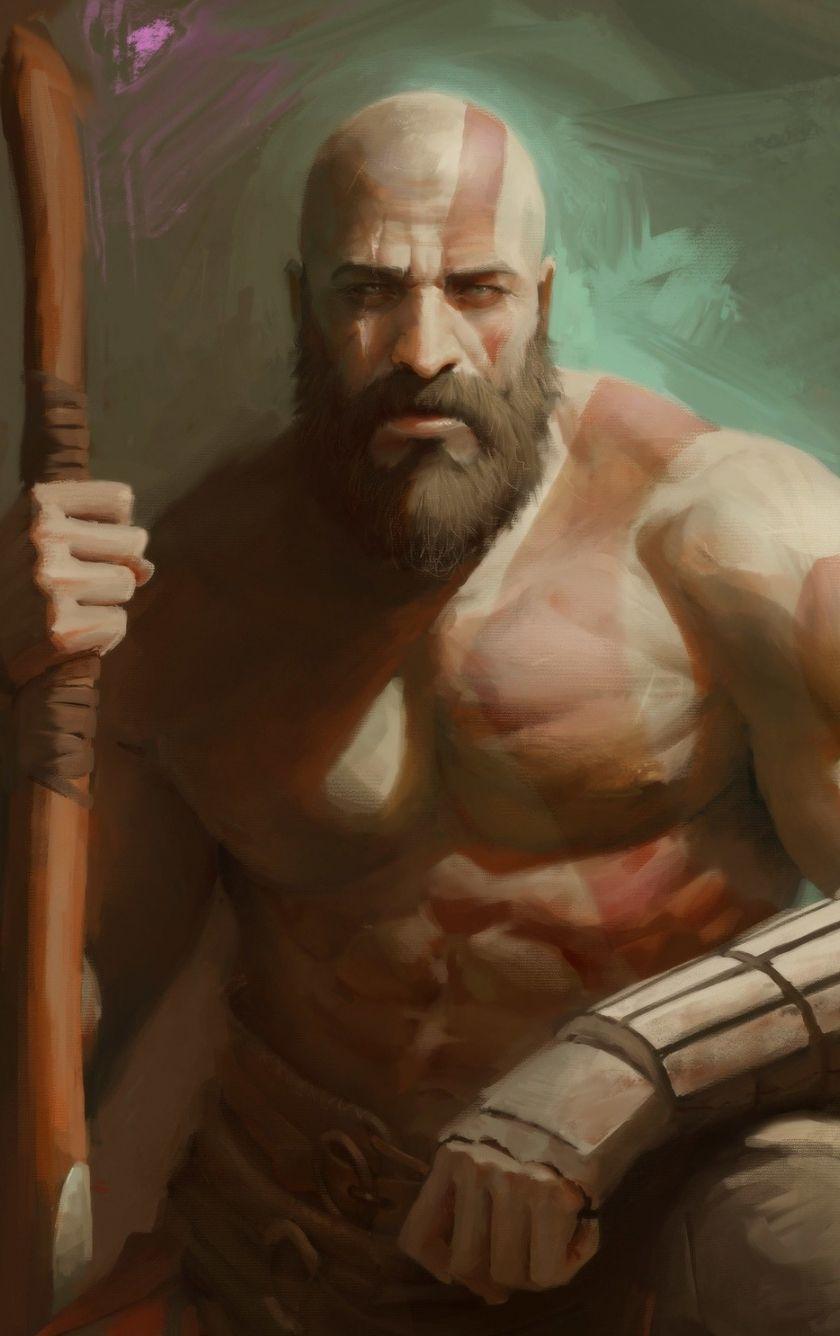 840x1336 Download 840x1336 wallpaper handsome, kratos, god of war, art, iphone iphone 5s, iphone 5c, ipod touch, 840x1336 HD image, background, 3059