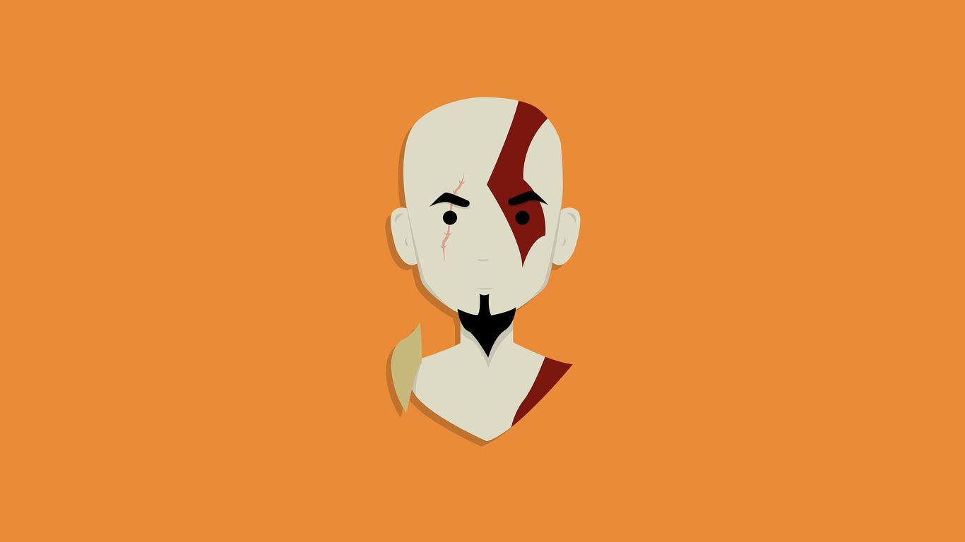 1366x768 Kratos God Of War Minimalist 4k 1366x768 Resolution HD 4k Wallpaper, Image, Background, Photo and Picture