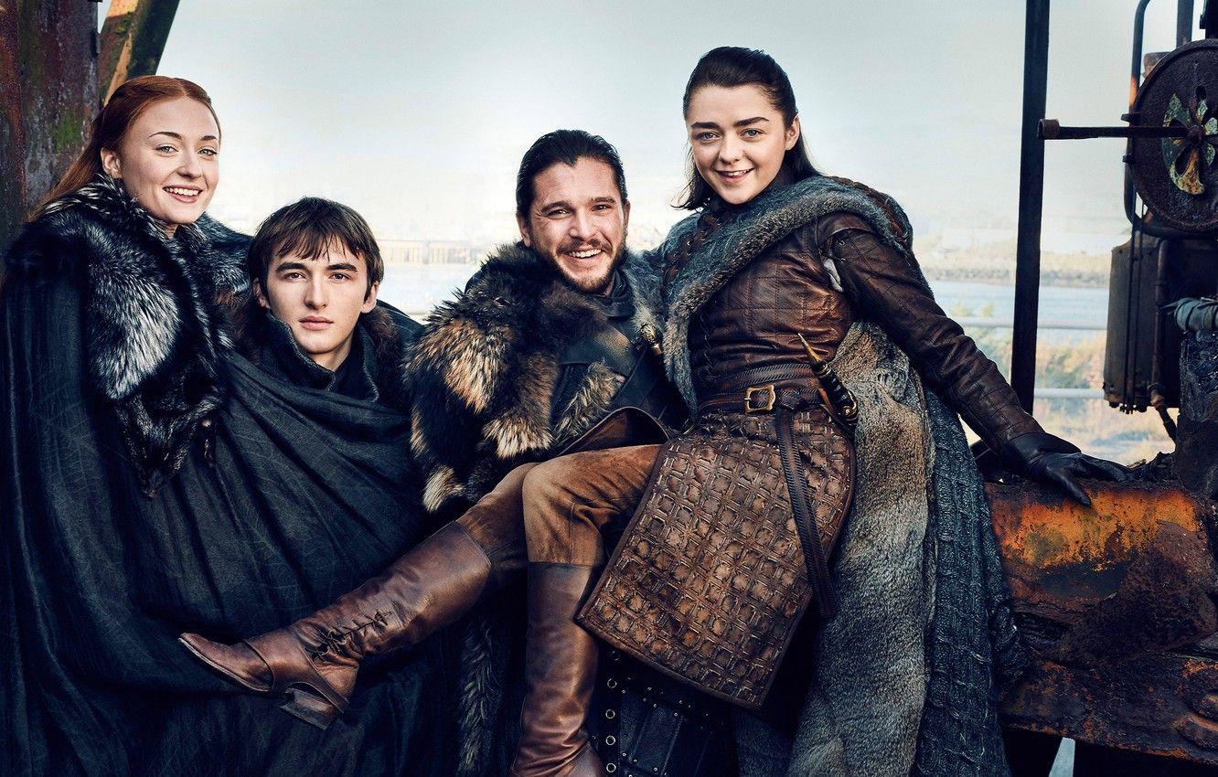 1332x850 Wallpaper A Song of Ice and Fire, Game of Thrones, season Jon Snow, Arya Stark, Bran Stark, Sansa Stark, tv series image for desktop, section фильмы