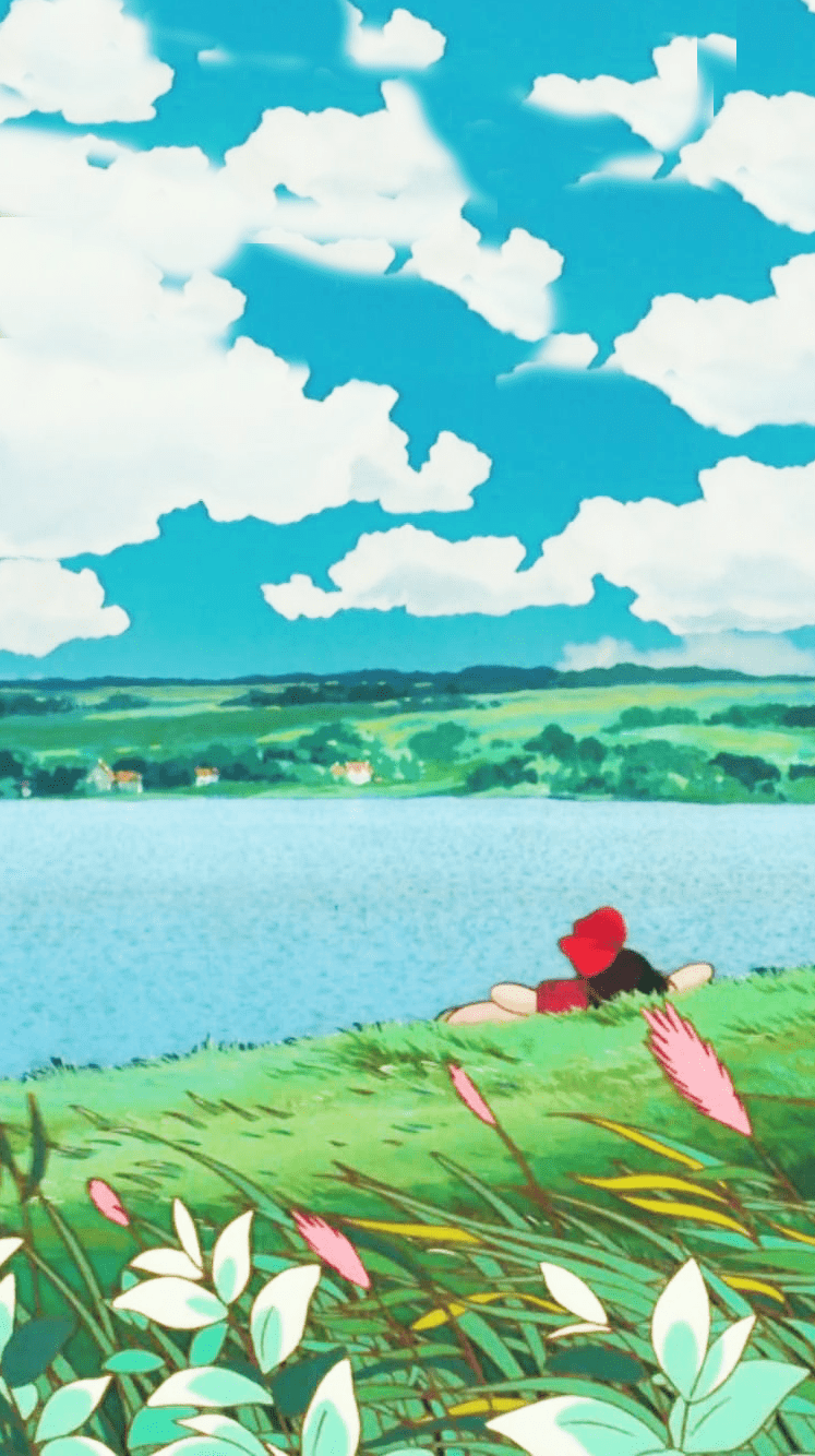 747x1334 Kiki. Phone Wallpaper.. Kiki's Delivery Service.. By Aprettyfire (Tumblr). Anime scenery, Phone wallpaper, Wallpaper