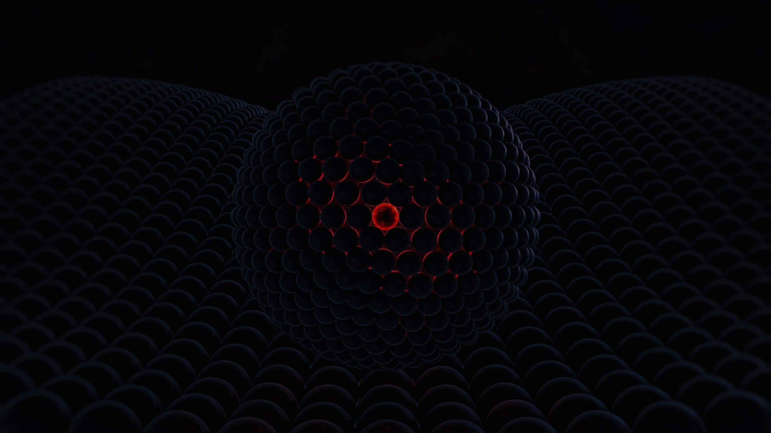 2560x1440 Dark wallpaper, orb, abstract, 3D Abstract, glowing, dark, red, 3D design • Wallpaper For You The Best Wallpaper For Desktop & Mobile • Dark Wallpaper
