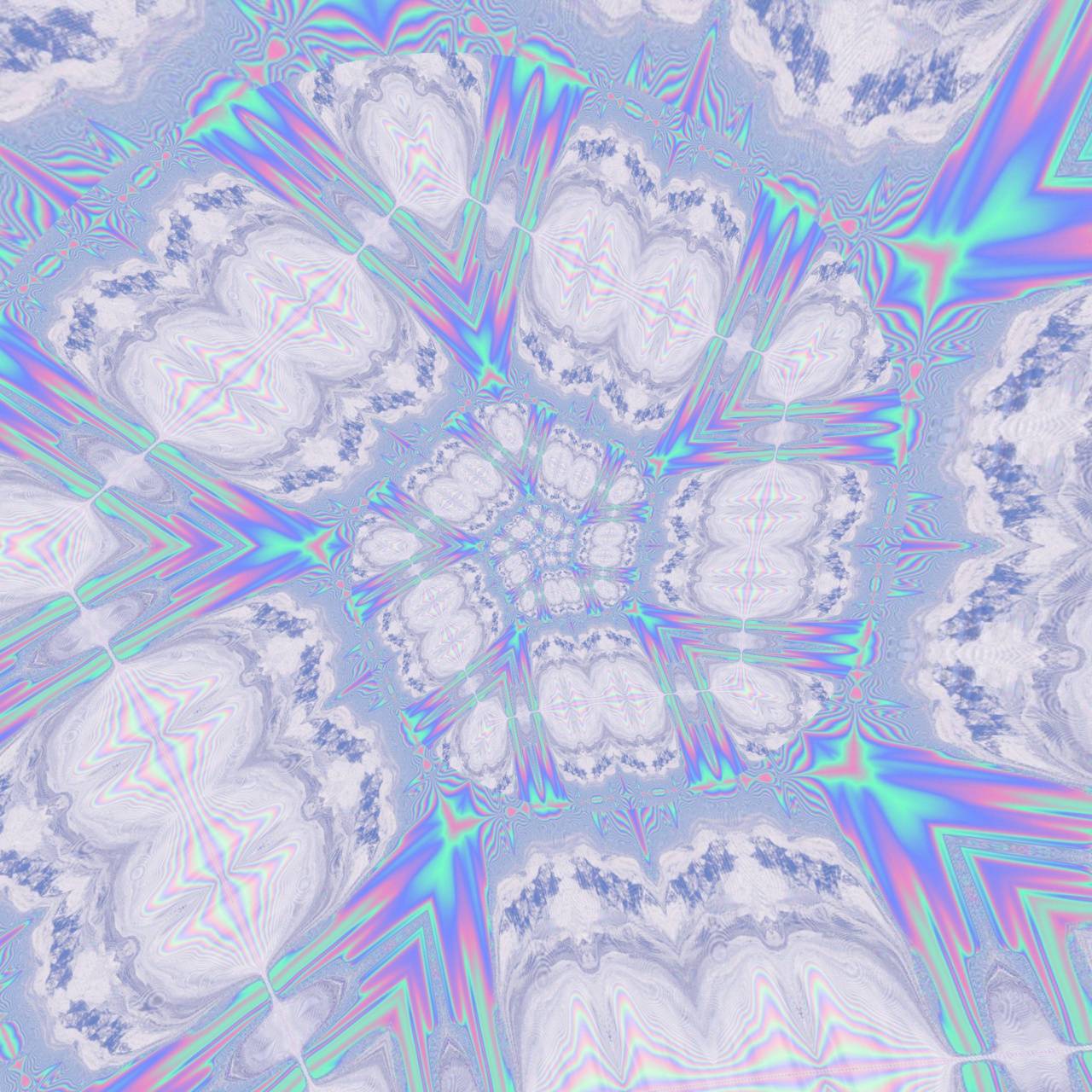 1280x1280 Holo Spiral Wallpaper