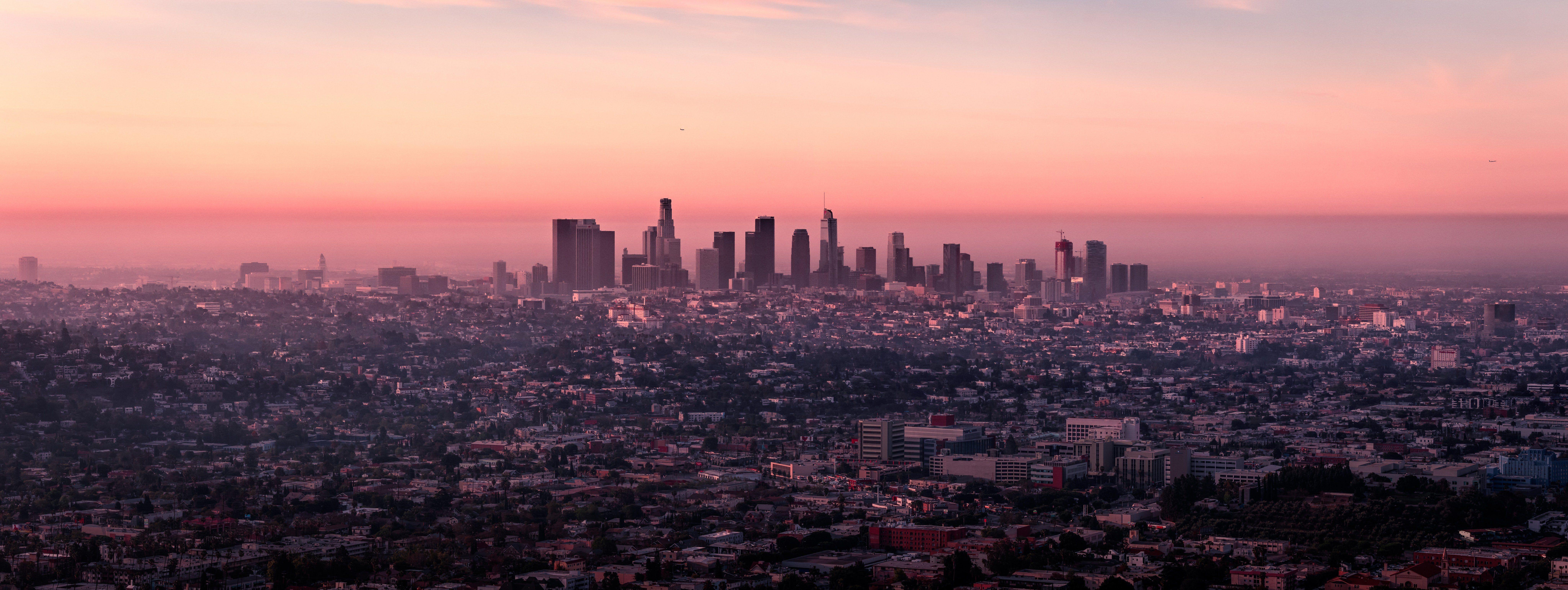 8192x3082 Griffith Observatory Los Angeles United States 4K wallpaper
