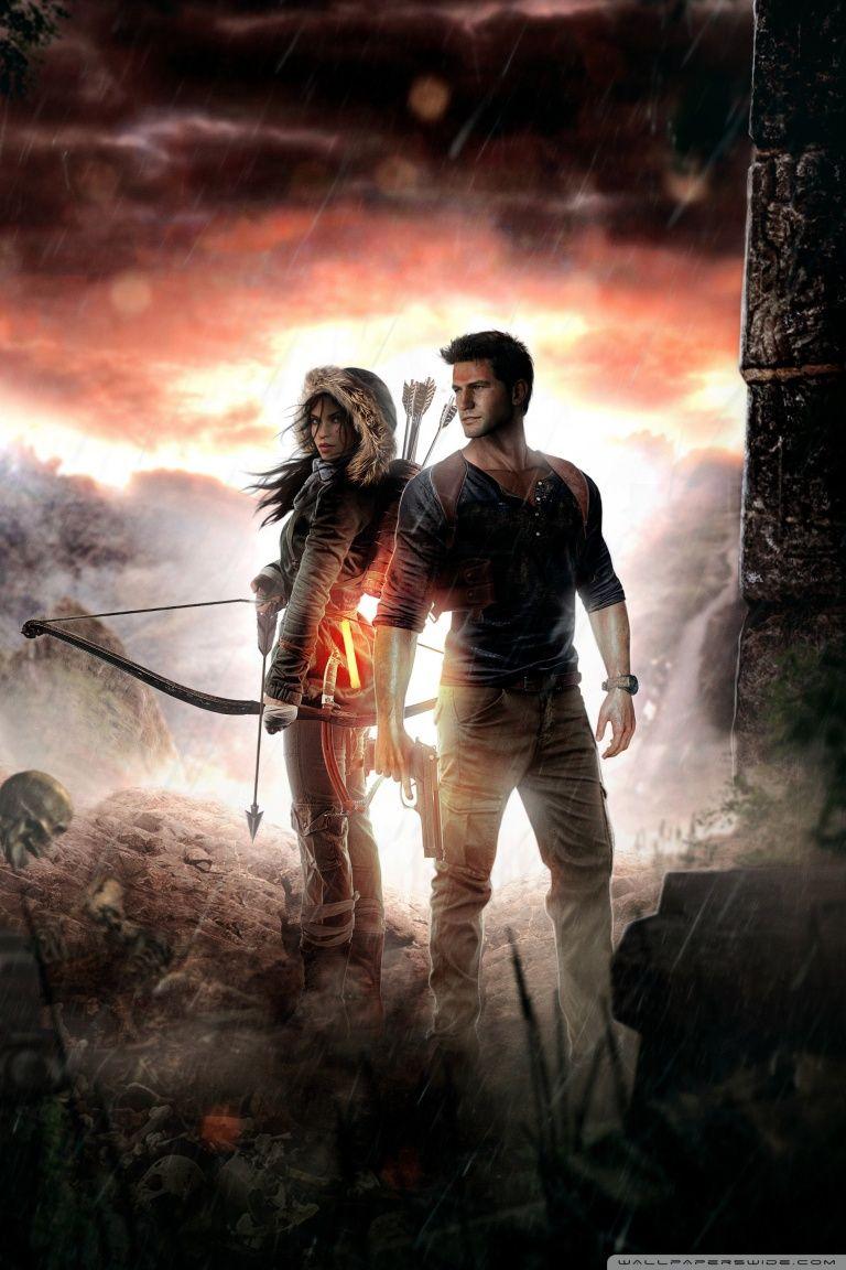 768x1152 Lara Croft and Nathan Drake ❤ 4K HD Desktop Wallpaper for • Wide