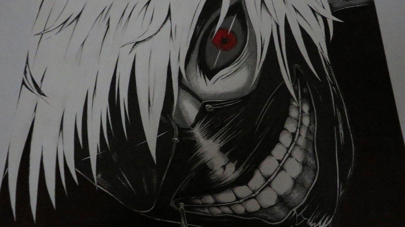 1366x768 Anime Ken Kaneki Tokyo Ghoul Wallpaper for Desktop and Mobiles 1366x768