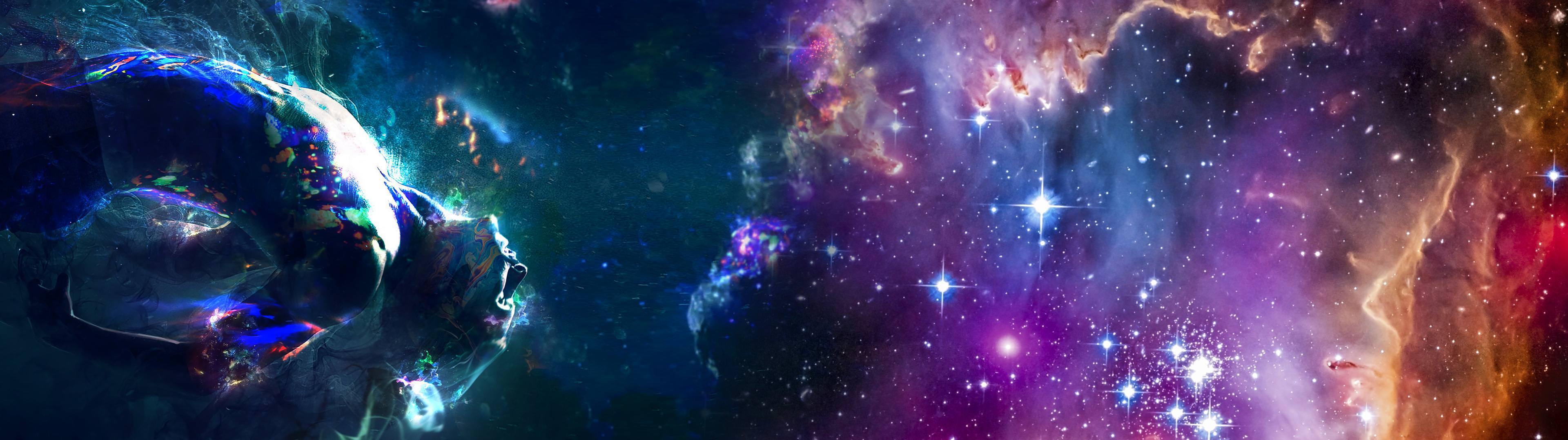 Hình nền đa màn hình thiên hà sẽ mang đến cho bạn cảm giác như đang trải nghiệm trên một chiếc tàu vũ trụ đang bay với tốc độ ánh sáng. Cảm nhận nhịp đập của vũ trụ và vô vàn những điều kỳ diệu trong không gian bao la.