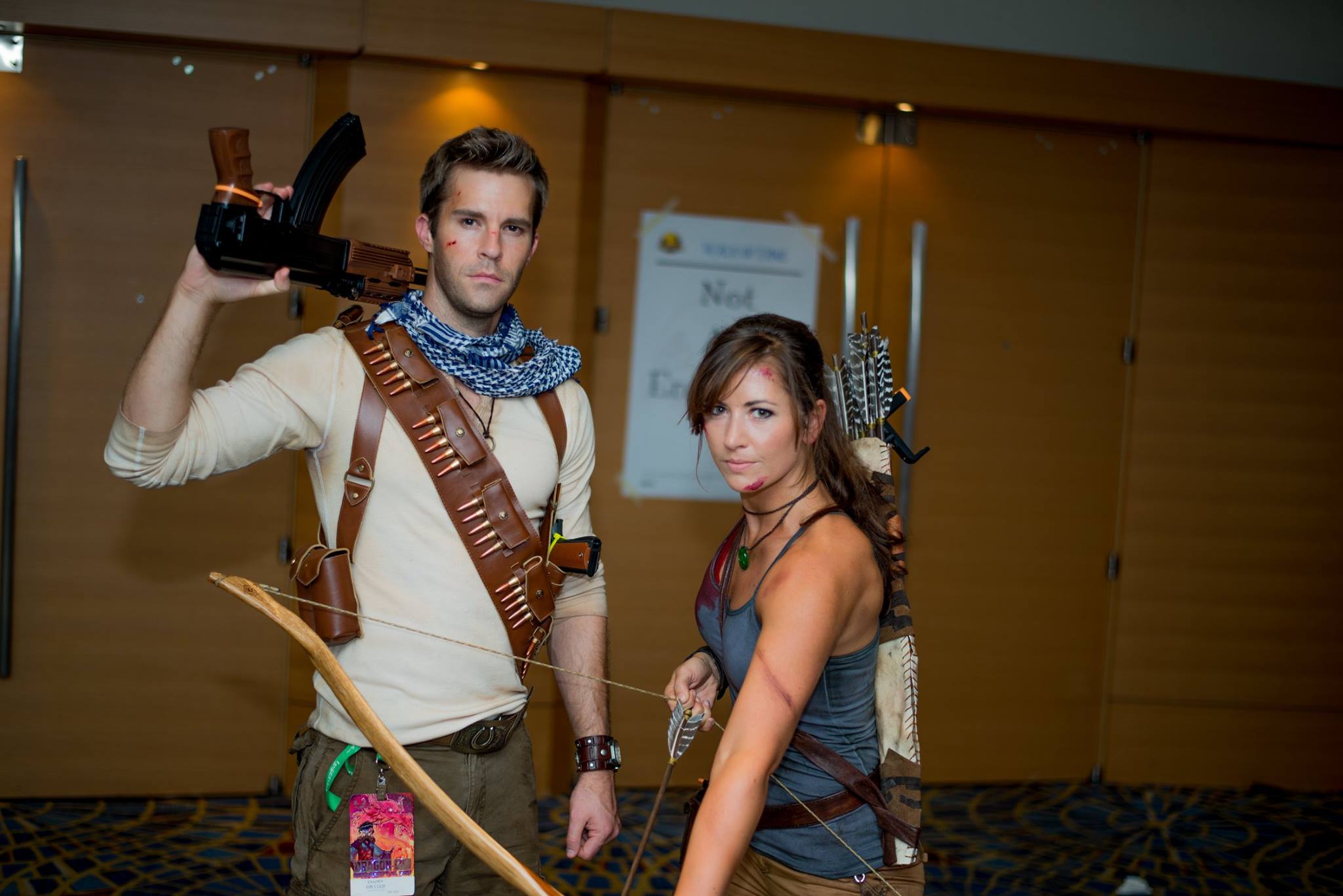 2048x1367 Lara Croft Tomb Raider Cosplay and Nathan Drake Cosplay. Good Art