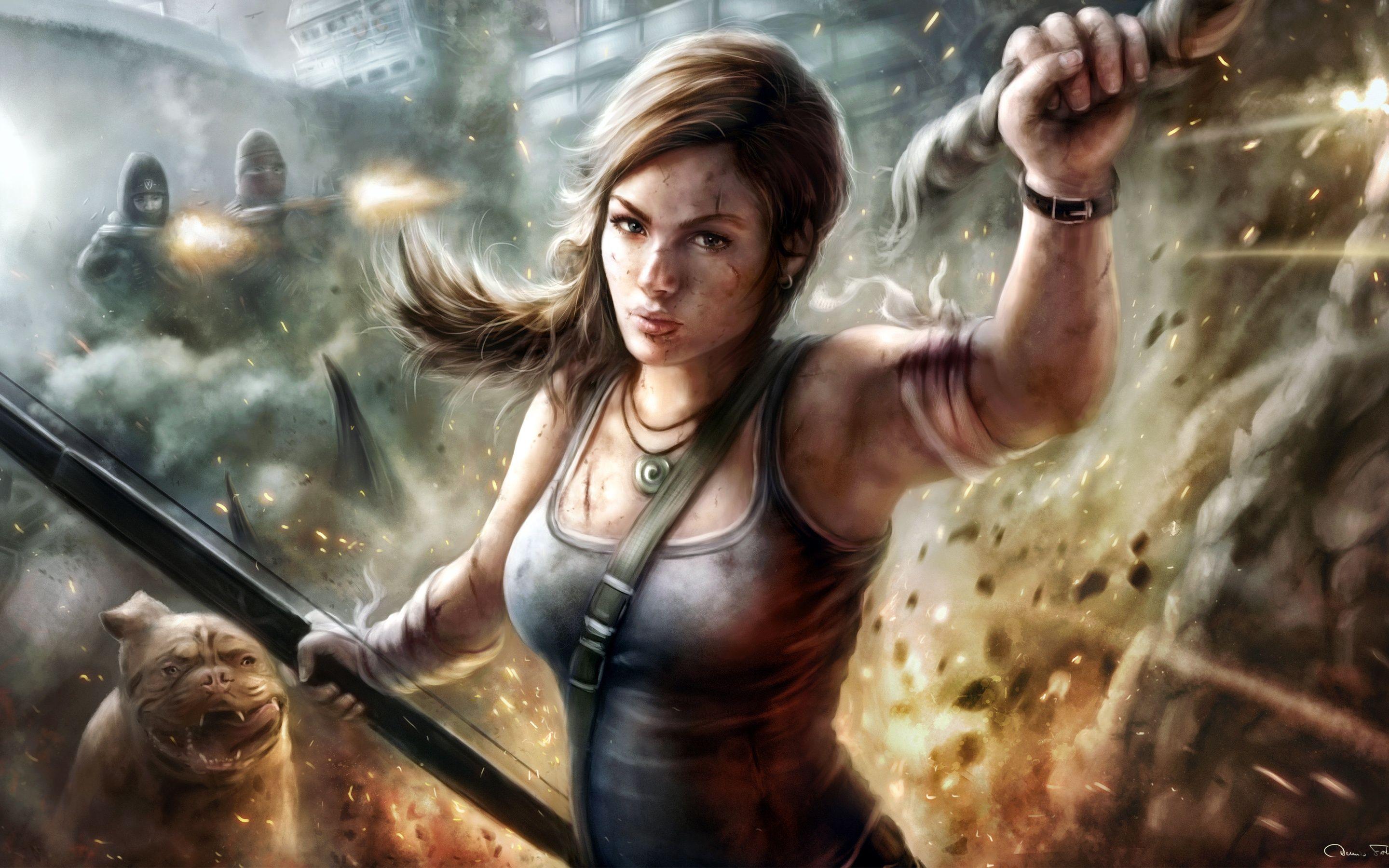 2880x1800 Lady Lara Croft Wallpaper in jpg format for free download