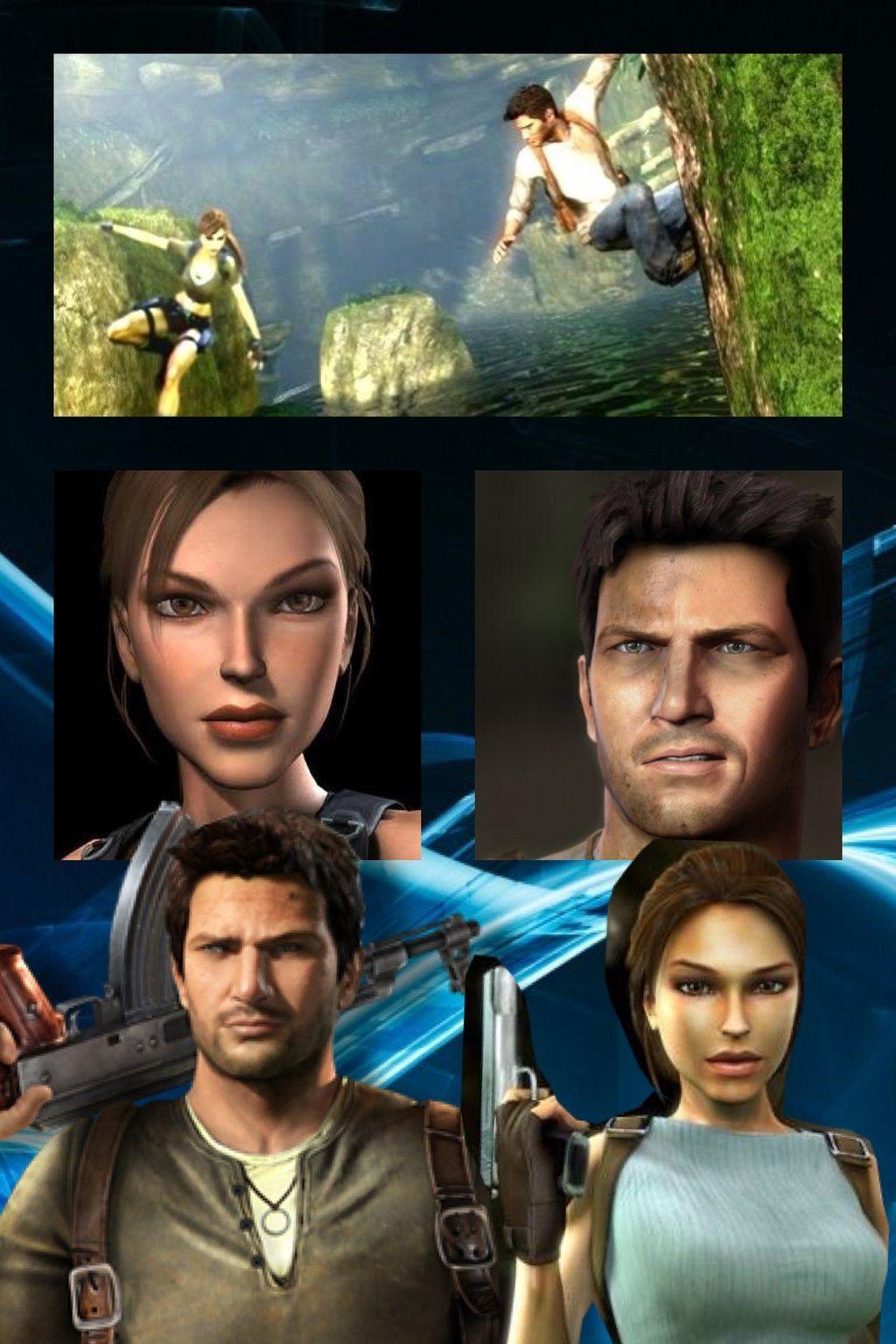 1024x1536 Nathan drake and lara croft