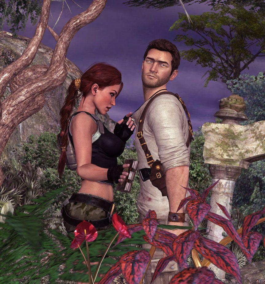 863x925 Lara Croft And Nathan Drake XNA