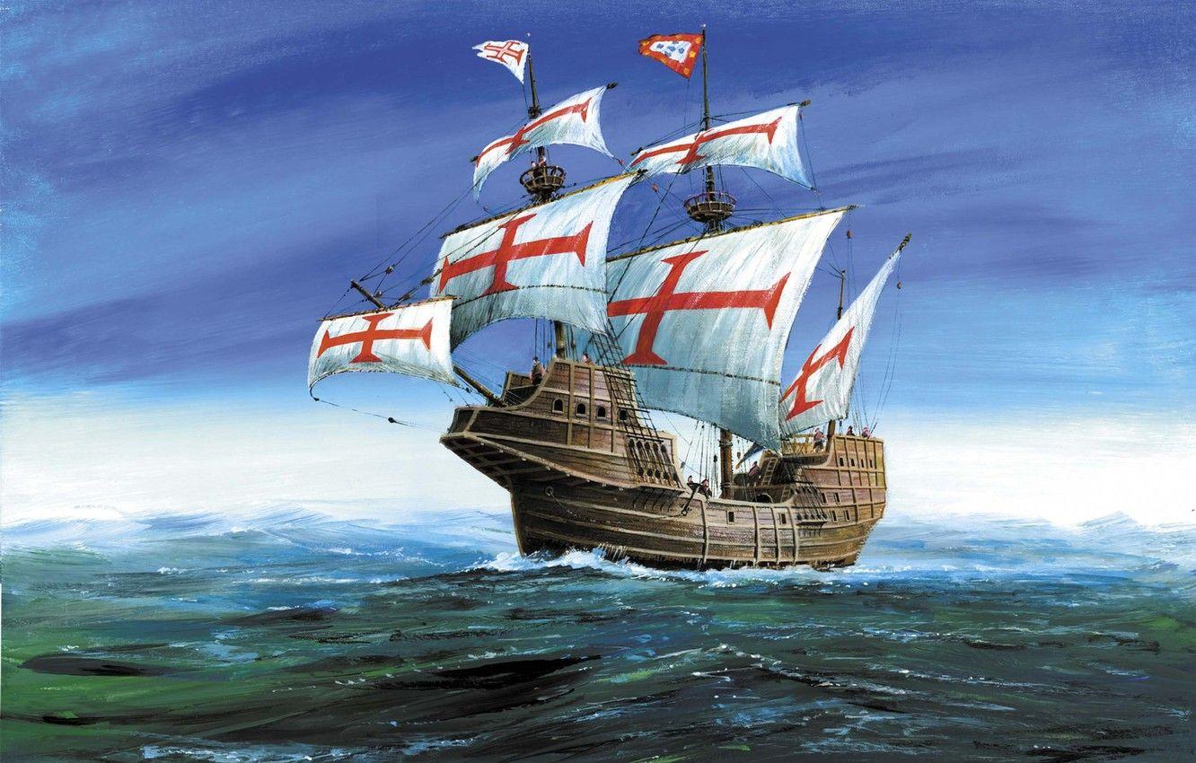 1332x850 Wallpaper ship, land, time, armed, to conquer, ships, shipping, 600- on it was mounted a 10 ship, went, Of The New World. ship, was good, 16th century, Board, guns., to carry image