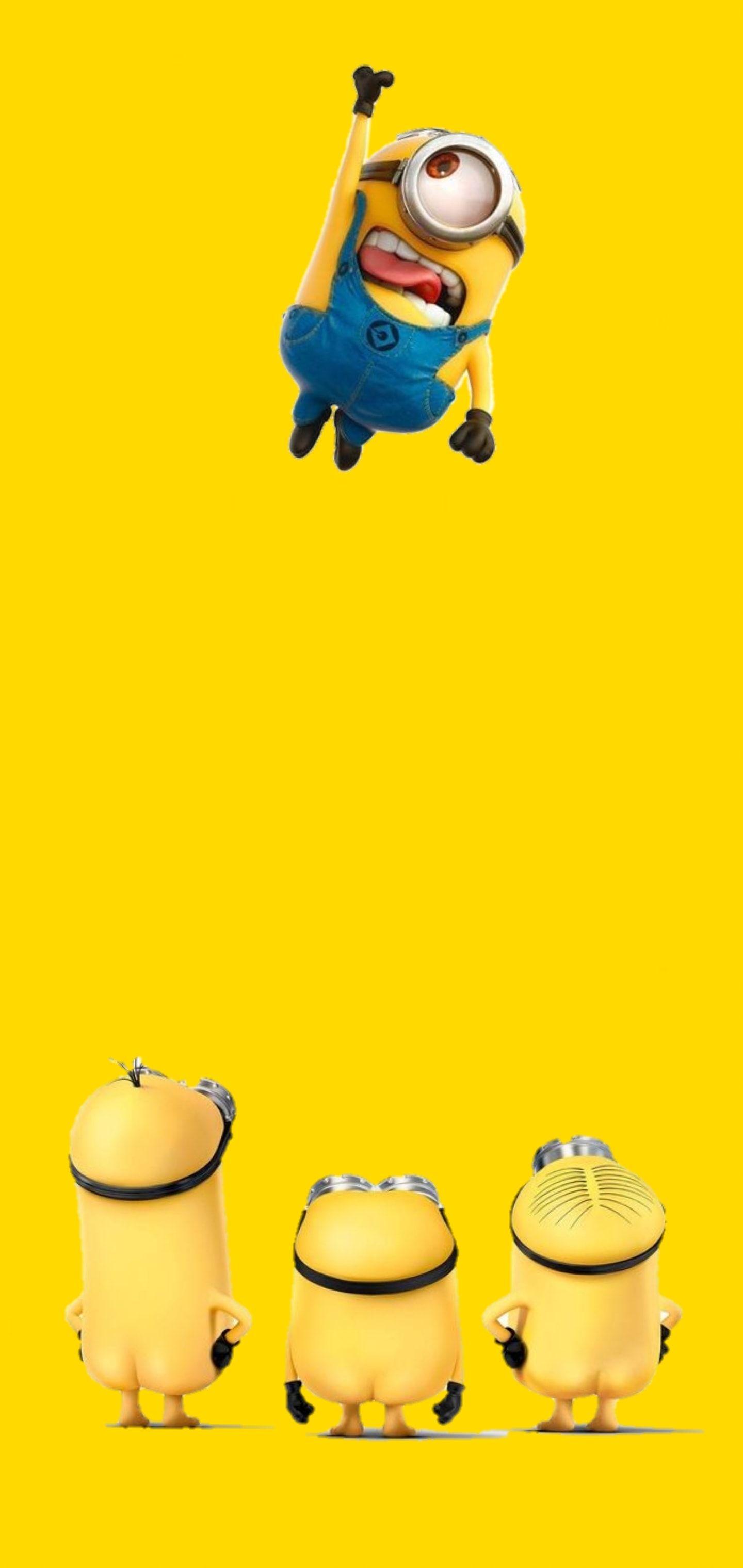 Hình nền Amoled Minion 1440x3040