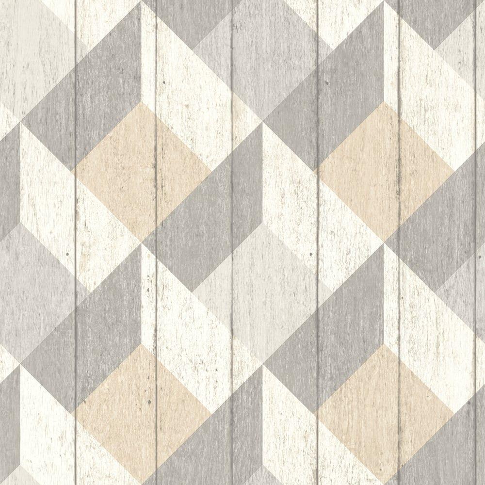 1000x1000 Galerie Unplugged Wood Panel Effect Triangle Pattern Textured Vinyl