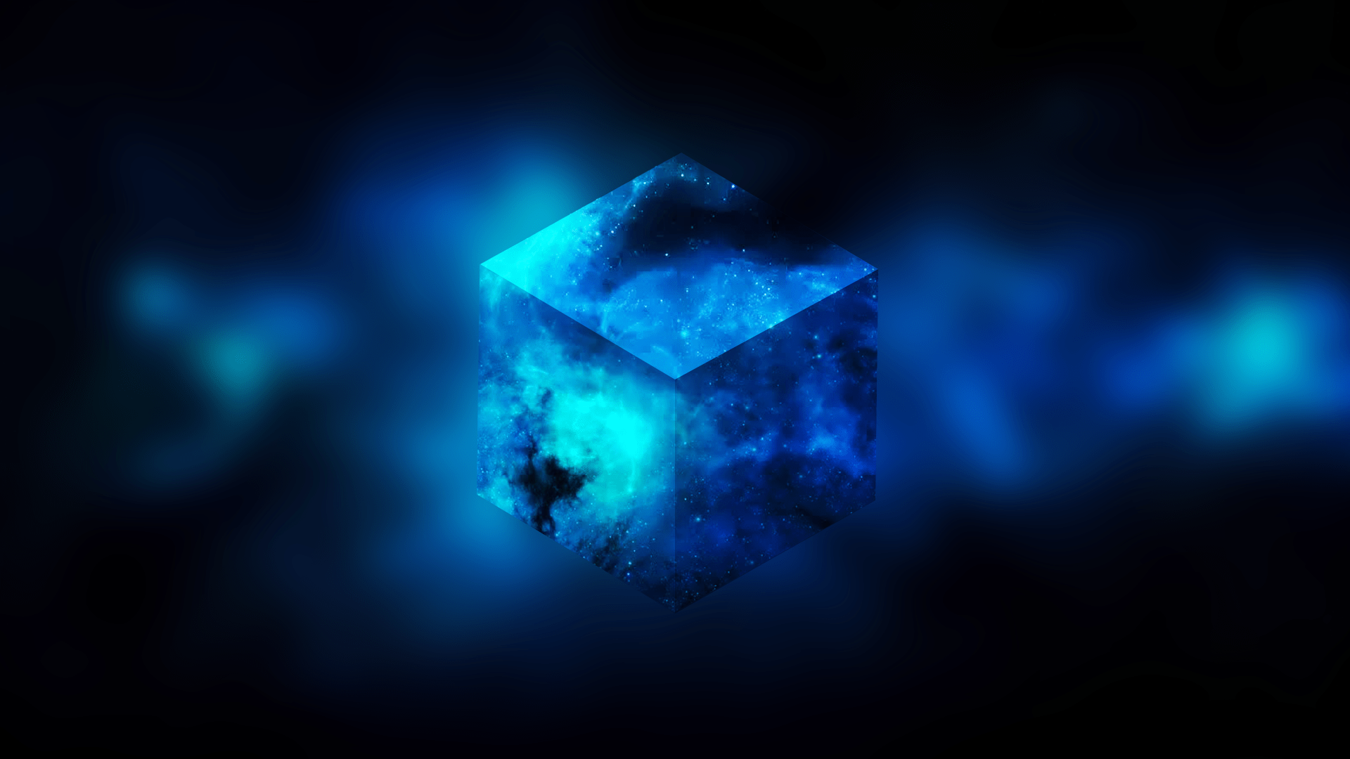 1920x1080 #cube, #minimalism, #blue, D, #space, #abstract wallpaper. Mocah.org HD Desktop Wallpaper