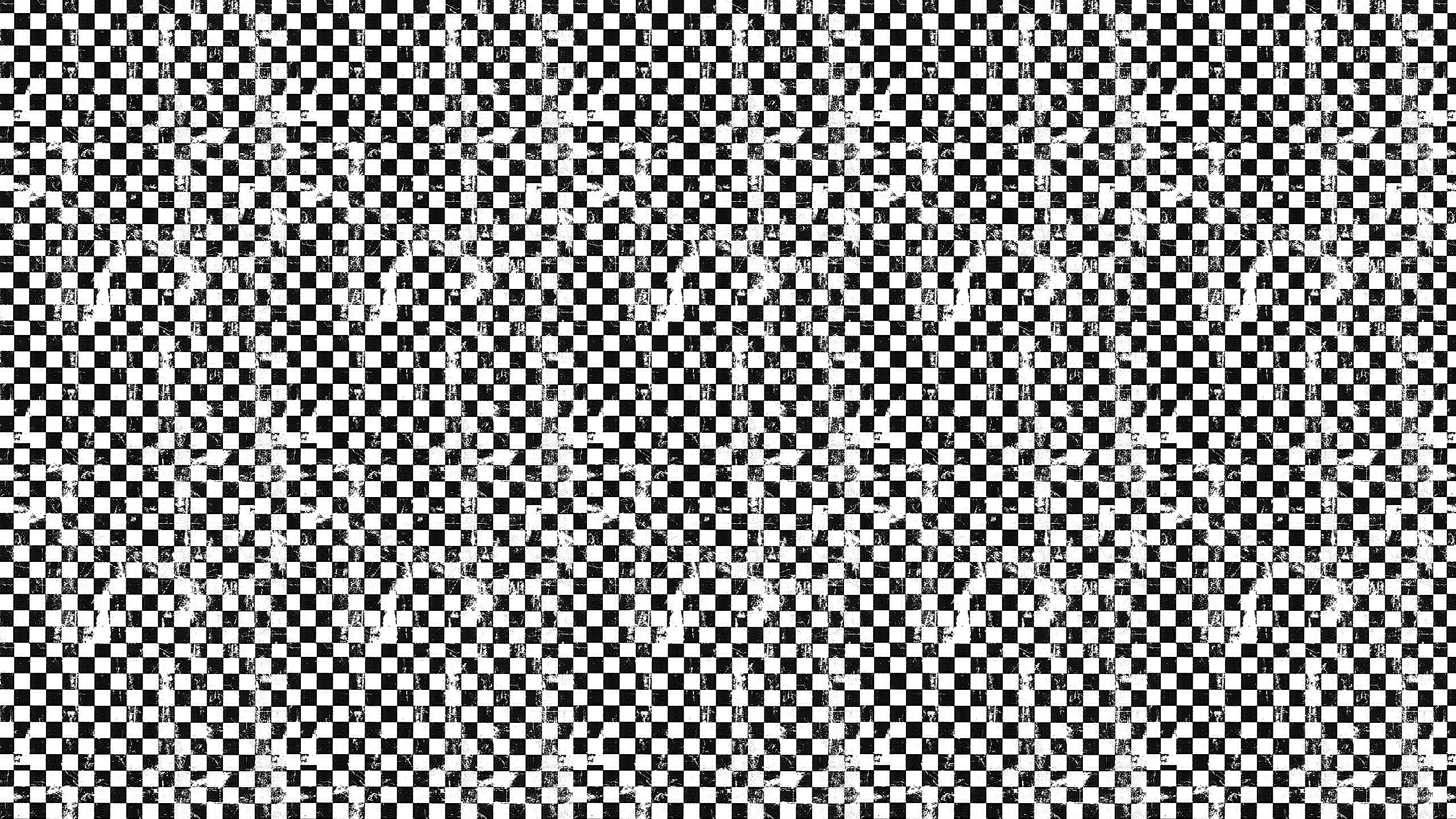 2560x1440 Grunge Black White Checkers Desktop Wallpaper