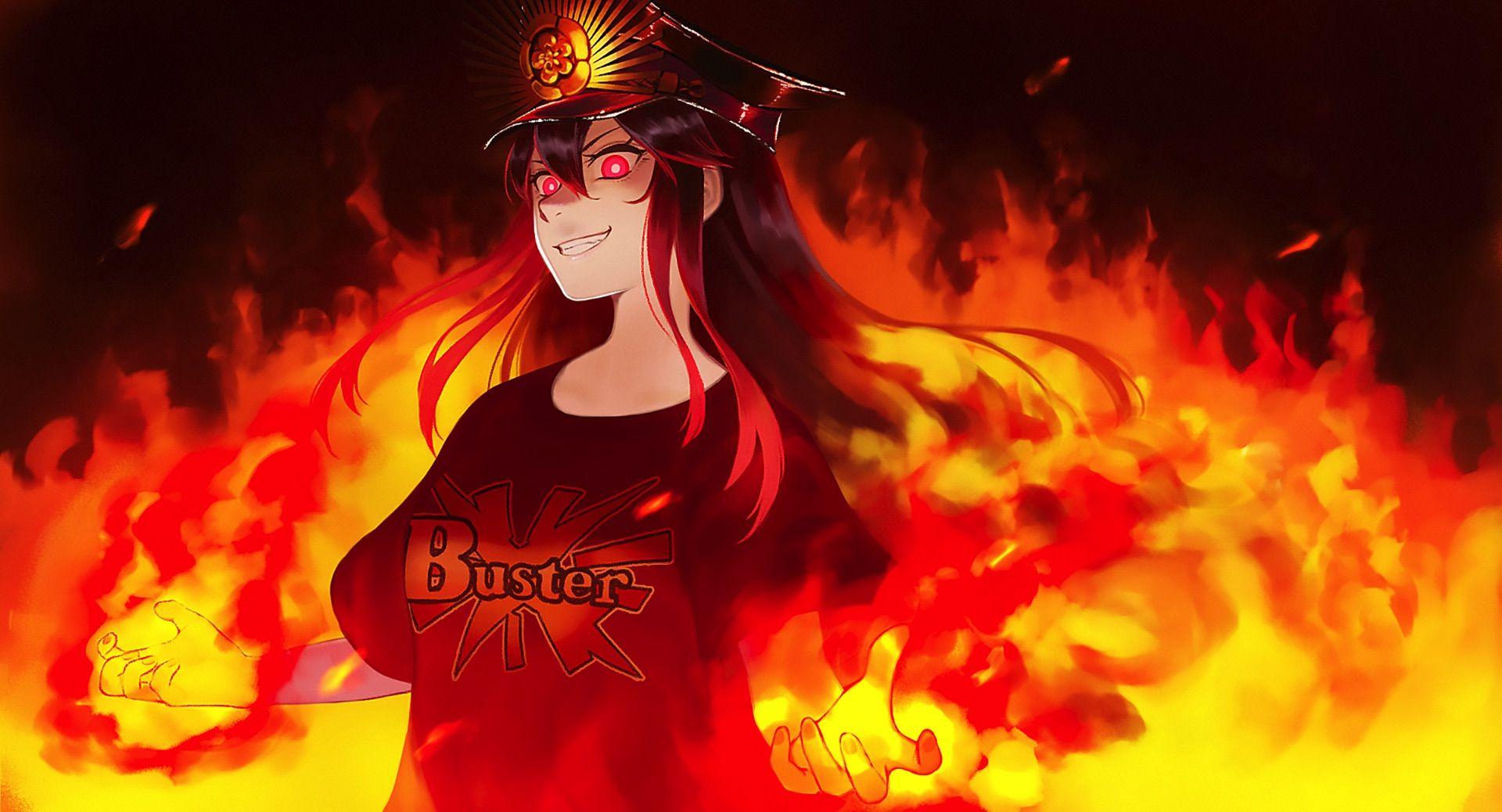 Anime Fire Girl Wallpapers - Top Free Anime Fire Girl Backgrounds