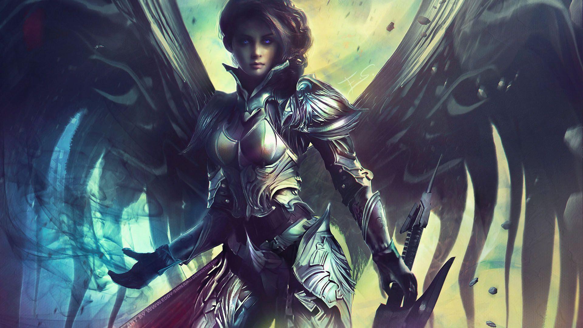 1920x1080 Anime Girl Warrior