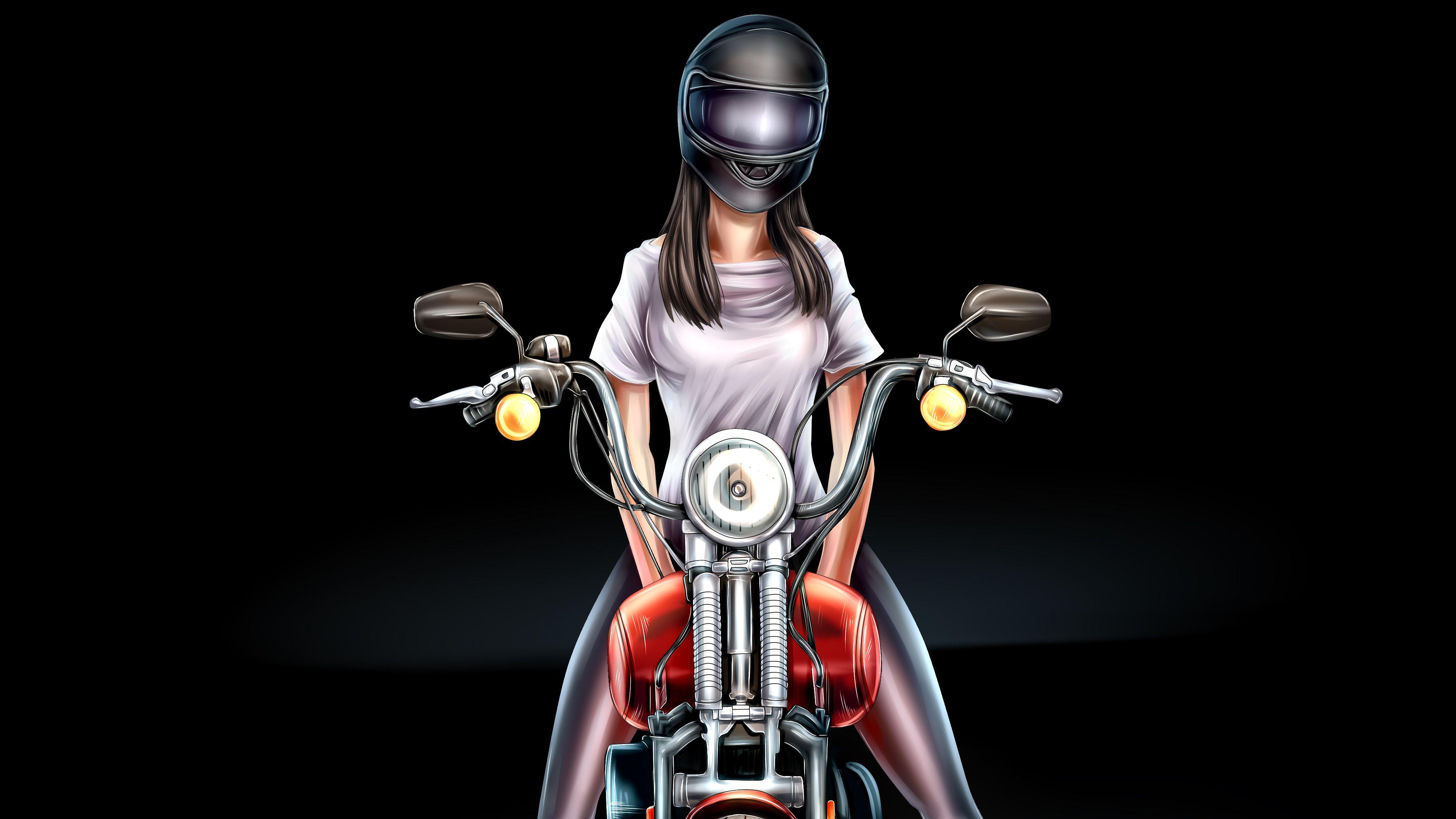 4000x2250 Biker Girl Digital Art 4k, HD Artist, 4k Wallpaper, Image, Background, Photo and Picture