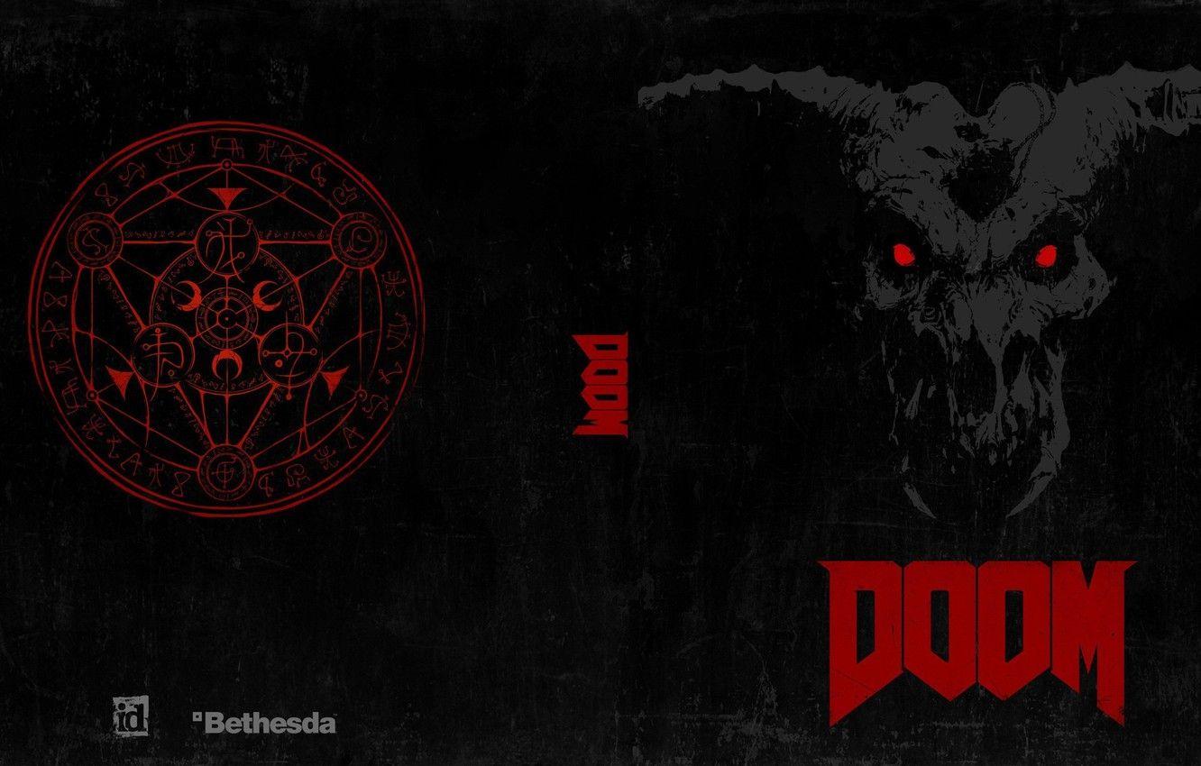 1332x850 Wallpaper Windows, Microsoft, demon, wallpaper, sake, game, monster, devil, Microsoft Windows, red eyes, Xbox, bull, Bethesda Softworks, bones, darkness, head image for desktop, section игры