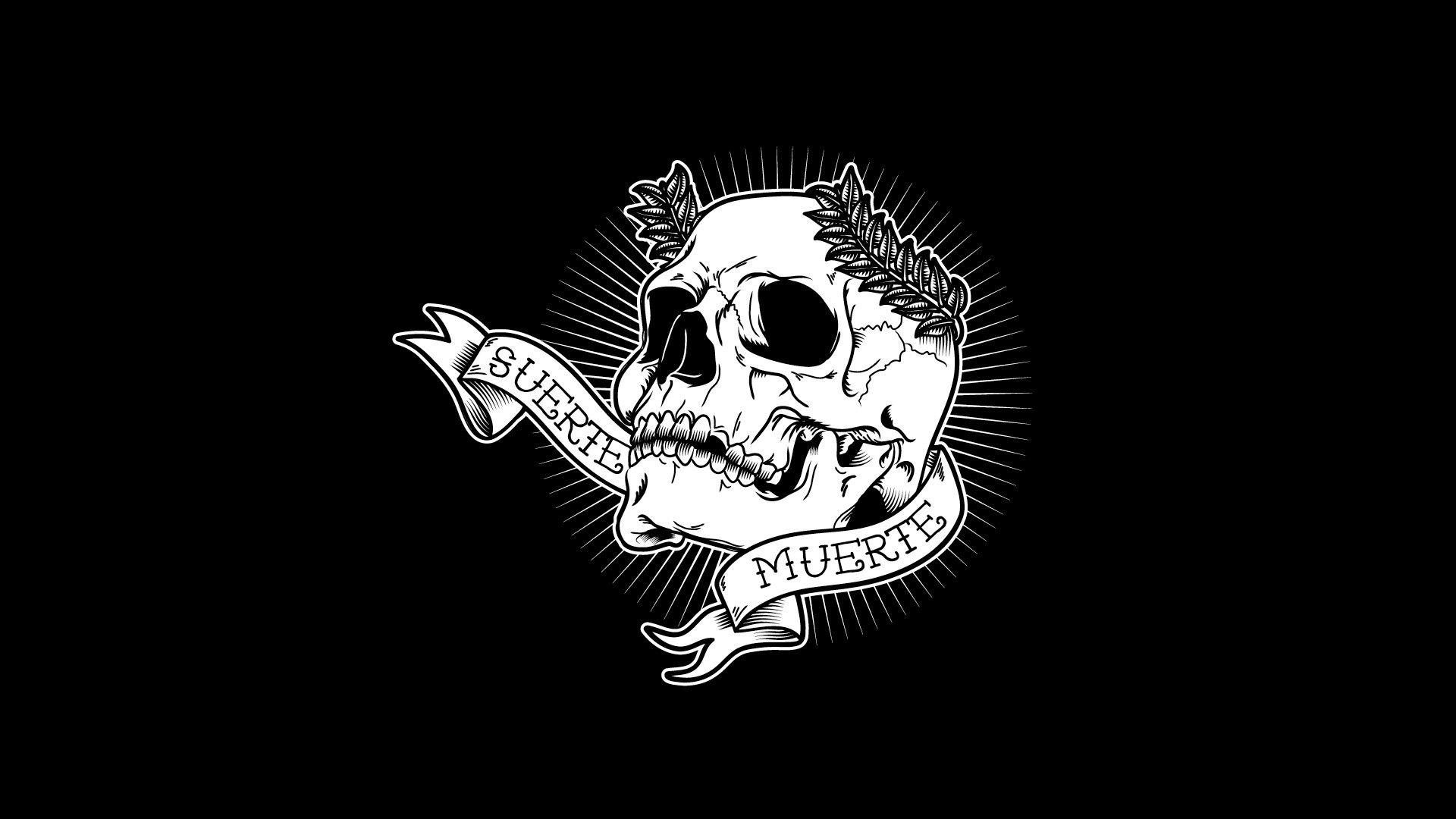 1920x1080 Cool Background of Skulls