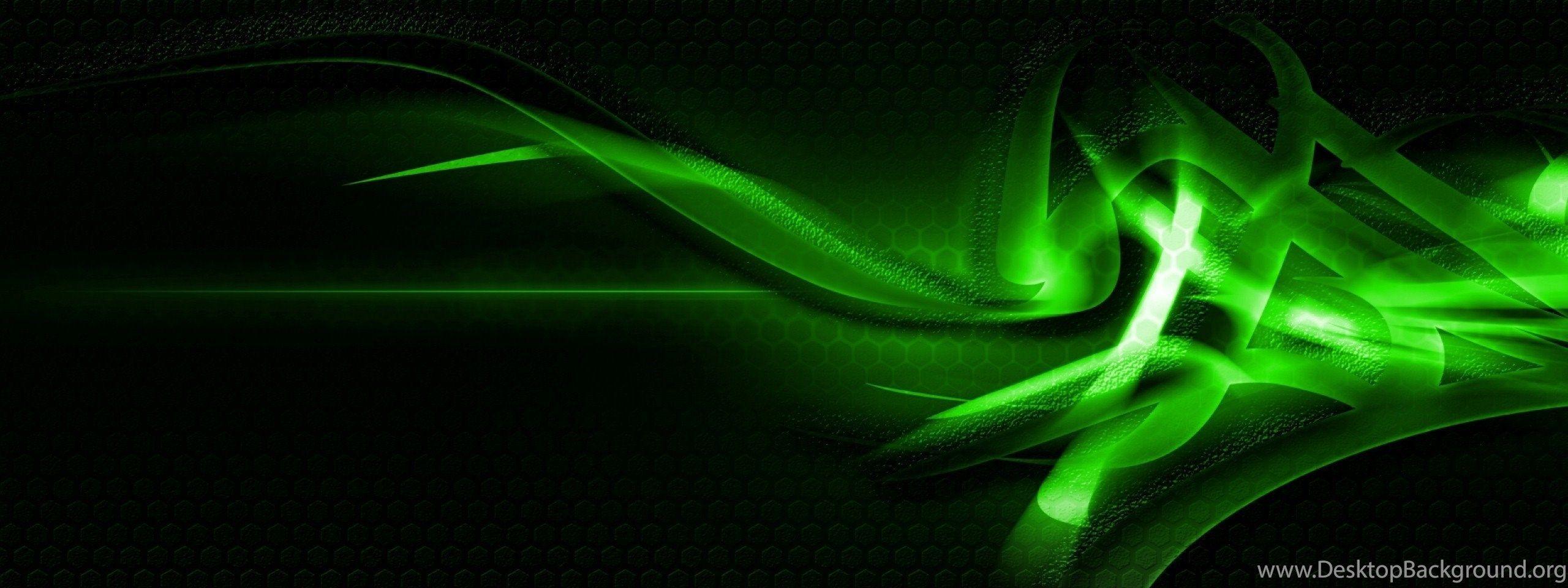 2560x960 Green And Black Background Wallpaper : Abstract Wallpaper Semrawut Desktop Background