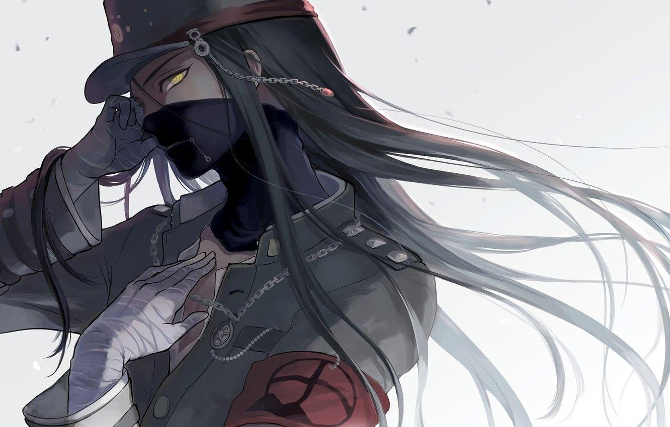 1332x850 Wallpaper look, anime, mask, art, Danganronpa, School of despair image for desktop, section сёнэн