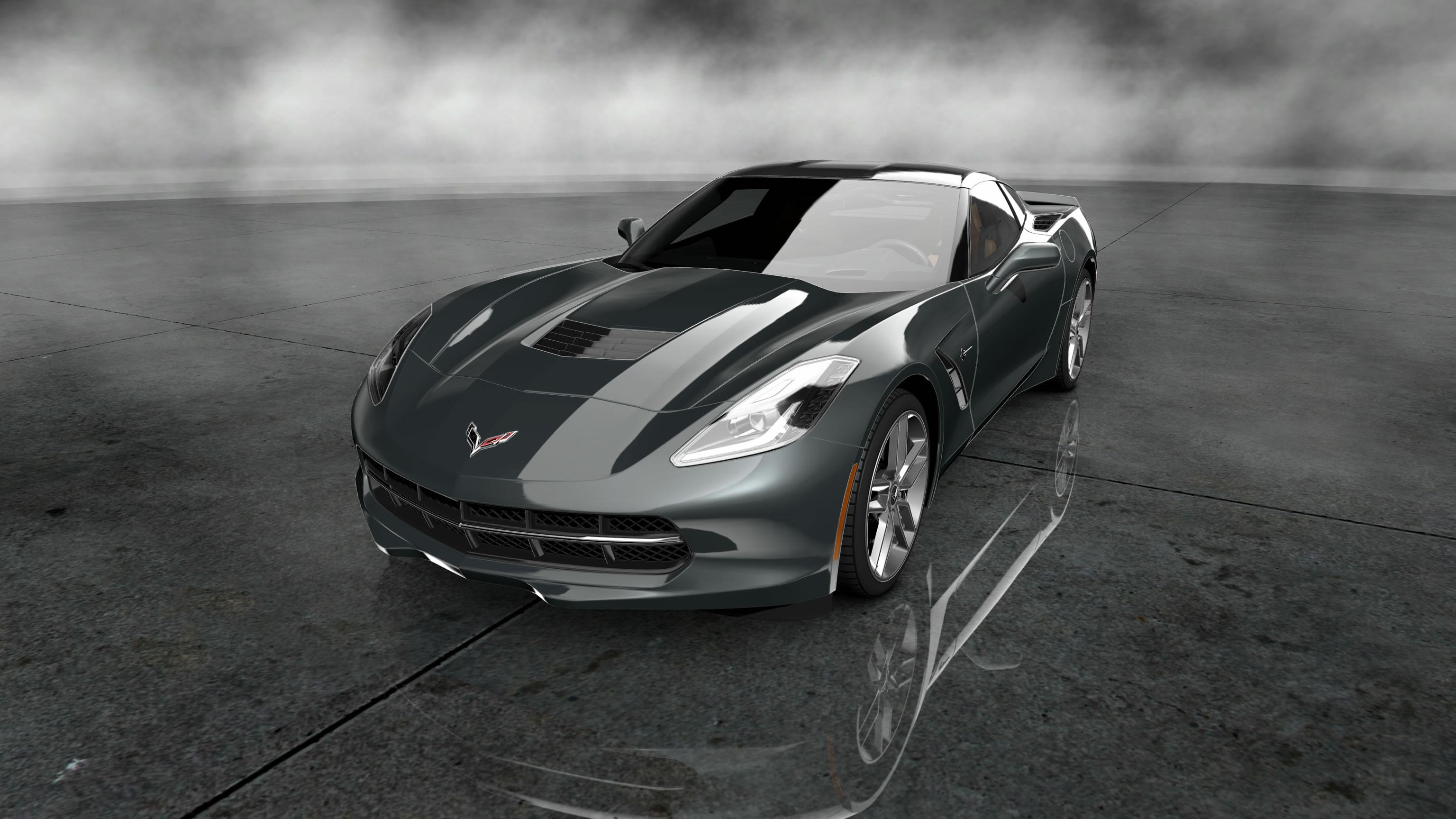 3072x1728 Chevrolet Corvette 2014 Black Wallpaper 5