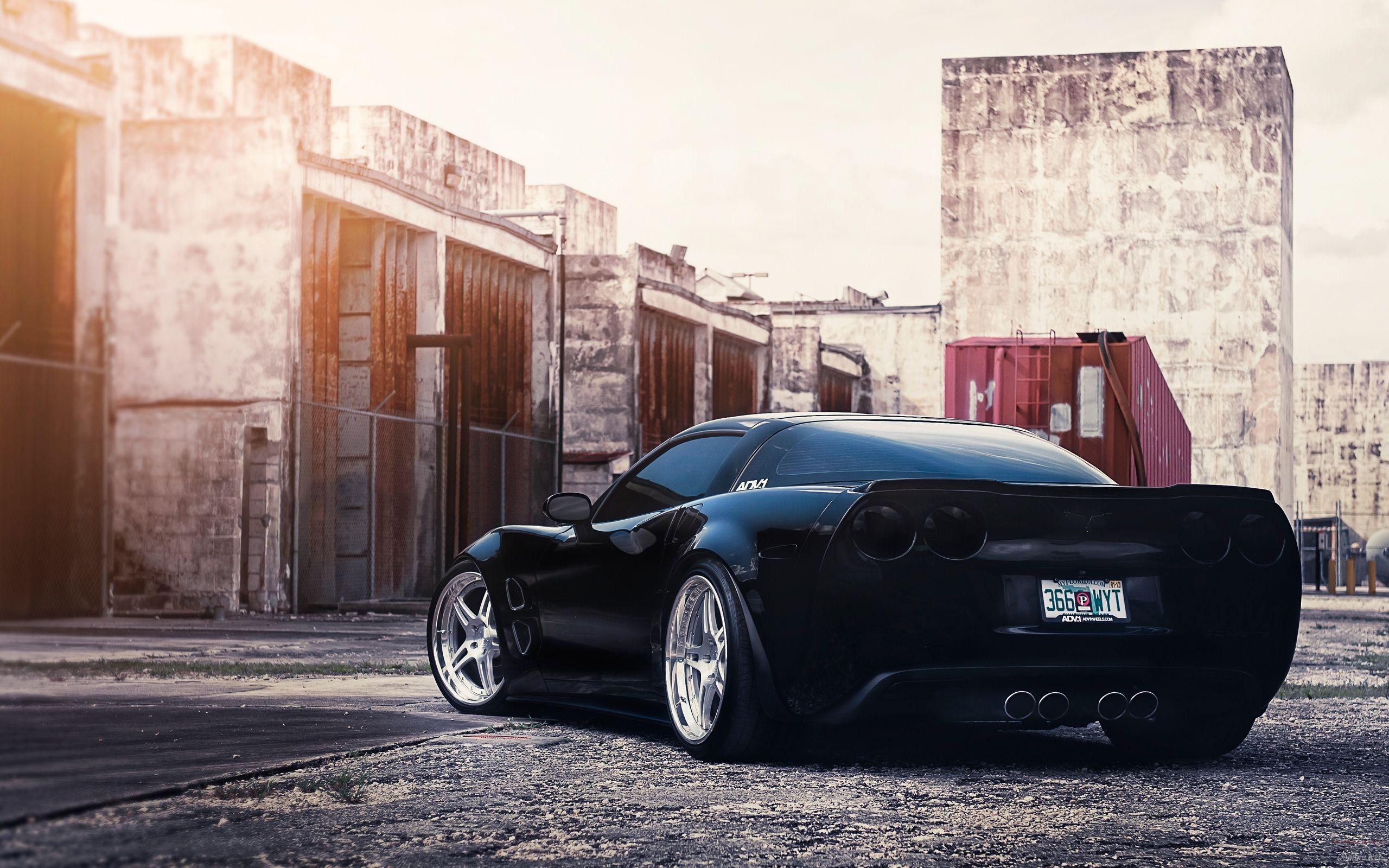 2560x1600 Slap nimble nimble car Chevrolet Corvette ZR1 in the mystical black color