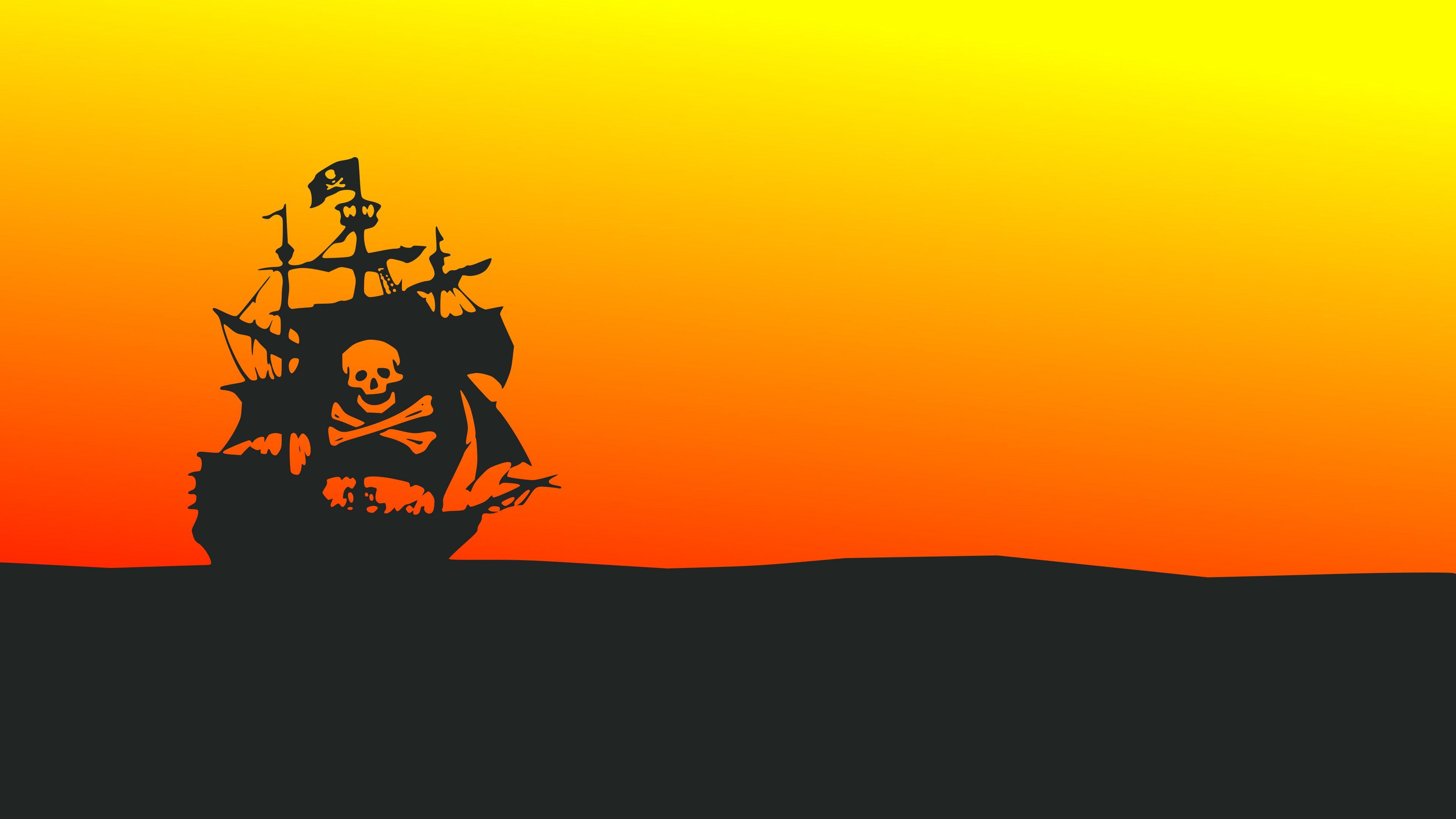 3840x2160 Pirate Ship Minimalist 4k 2560x1080 Resolution HD 4k Wallpaper, Image, Background, Photo and Picture