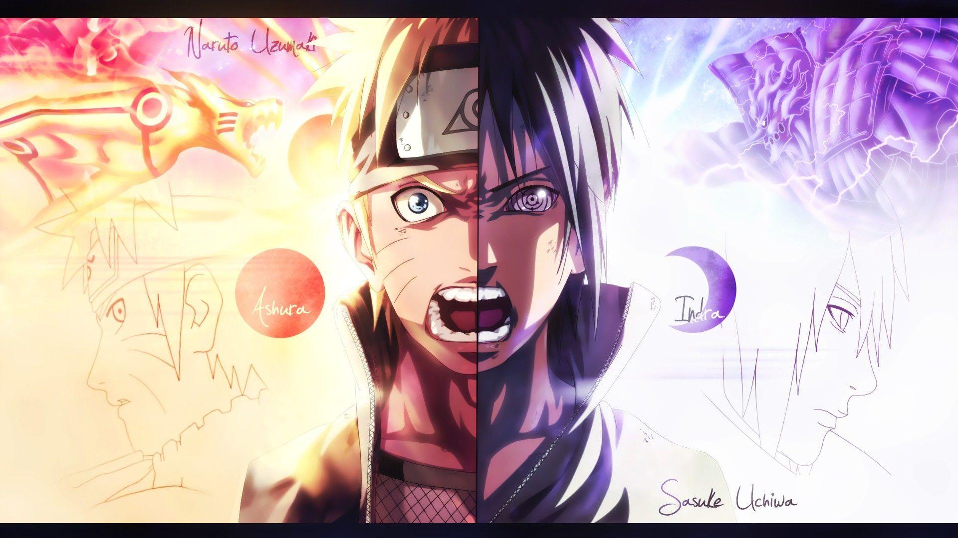 1920x1080 Anime 1920x1080 Naruto Shippuuden Uzumaki Naruto Uchiha Sasuke Kurama anime splitting Susan. Naruto and sasuke wallpaper, Naruto vs sasuke, Naruto vs sasuke final