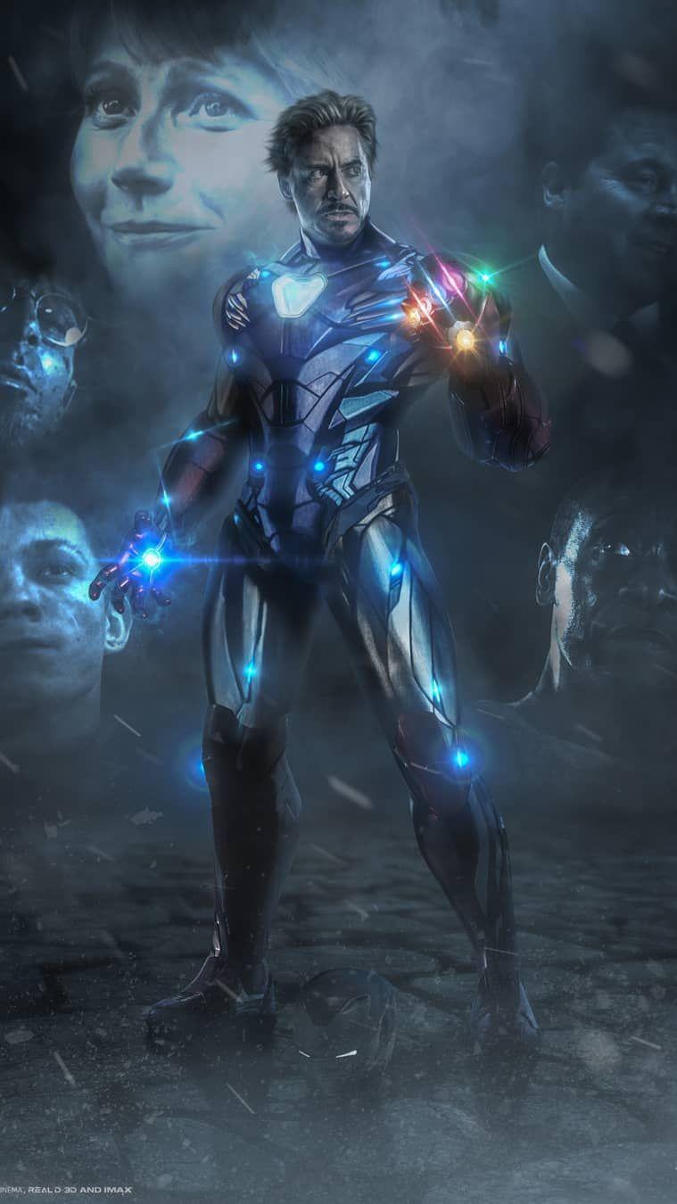 759x1350 Tony Stark Endgame 3D Wallpaper HD For Android