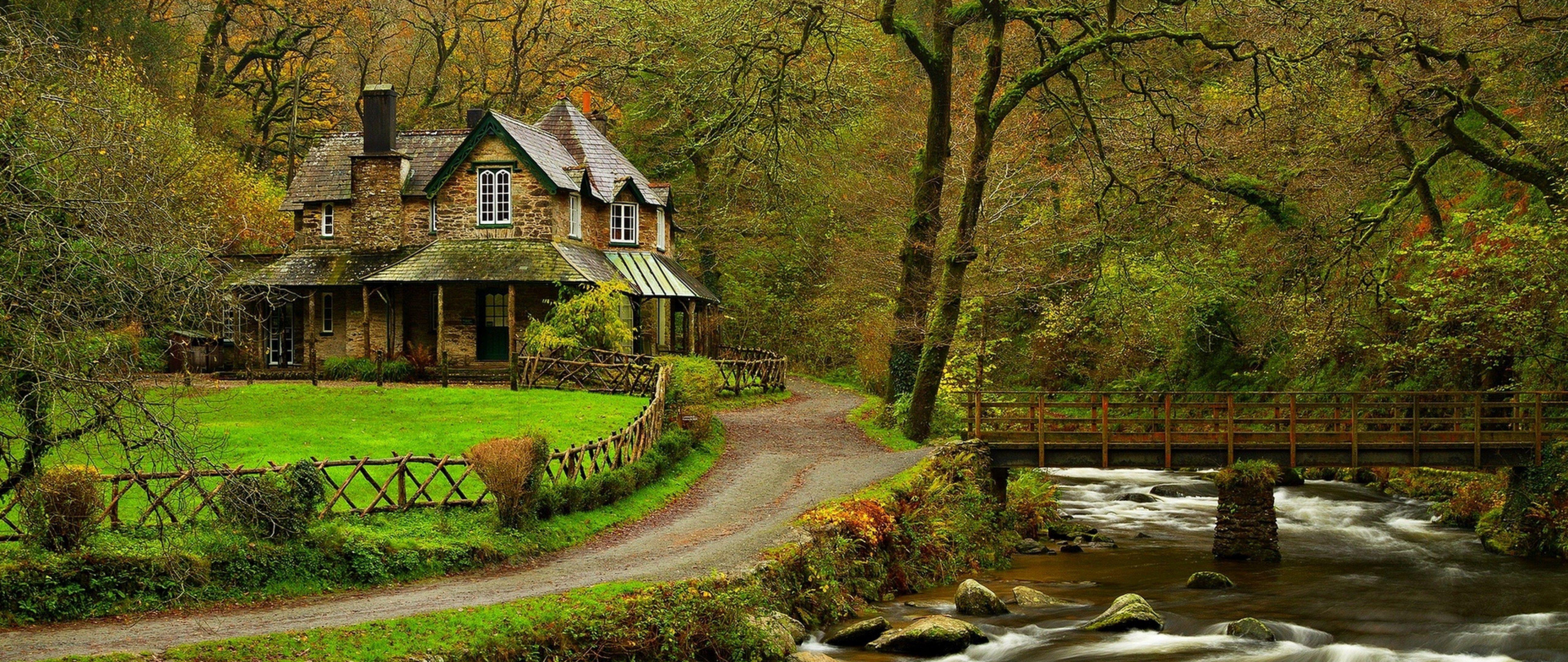 5120x2160 Beautiful House Wallpaper