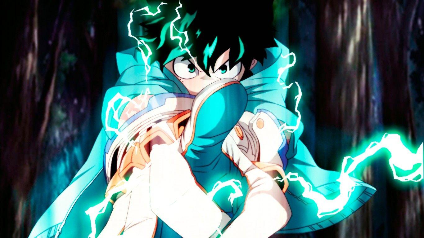 1366x768 My Hero Academia Izuku Midoriya Fighting 4K HD Wallpaper