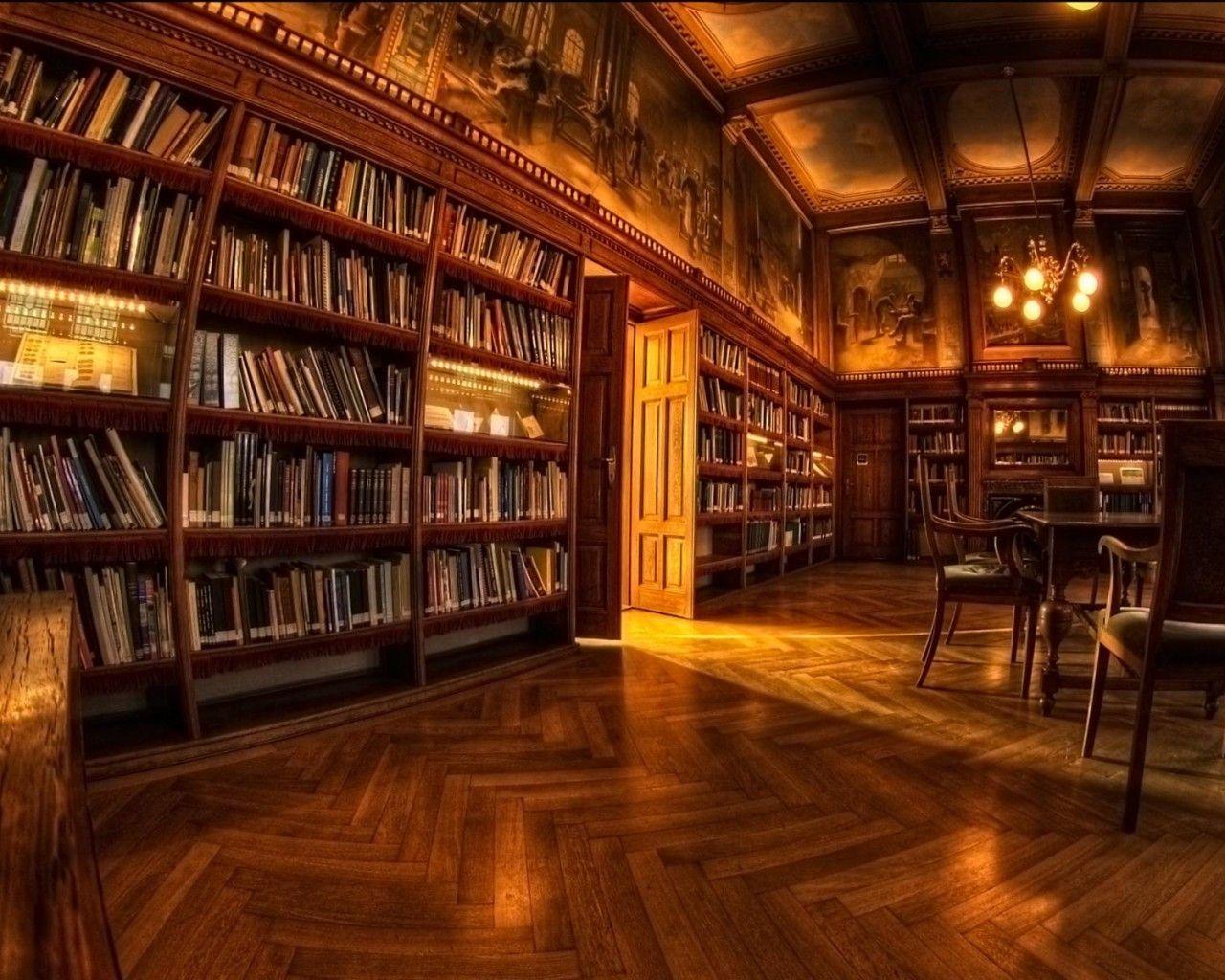 Cozy Home Library Zoom Background