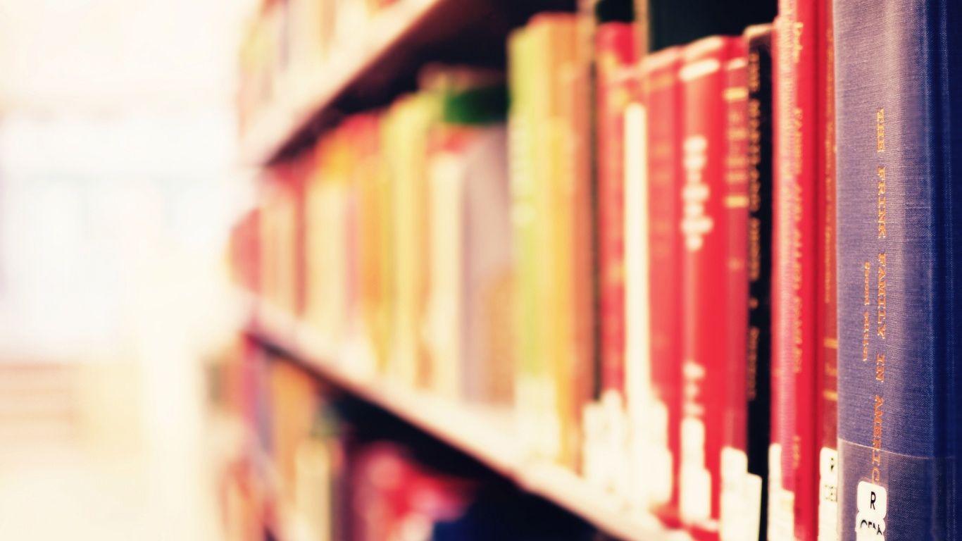 1366x768 Library Wallpaper Image
