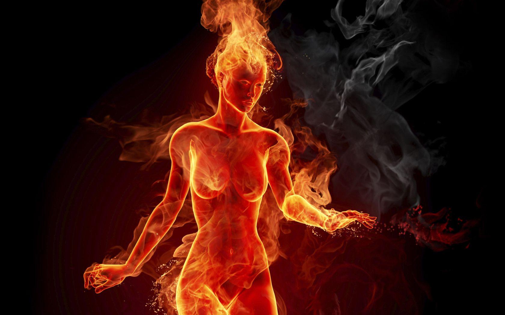1680x1050 Fire Woman Wallpaperx1050