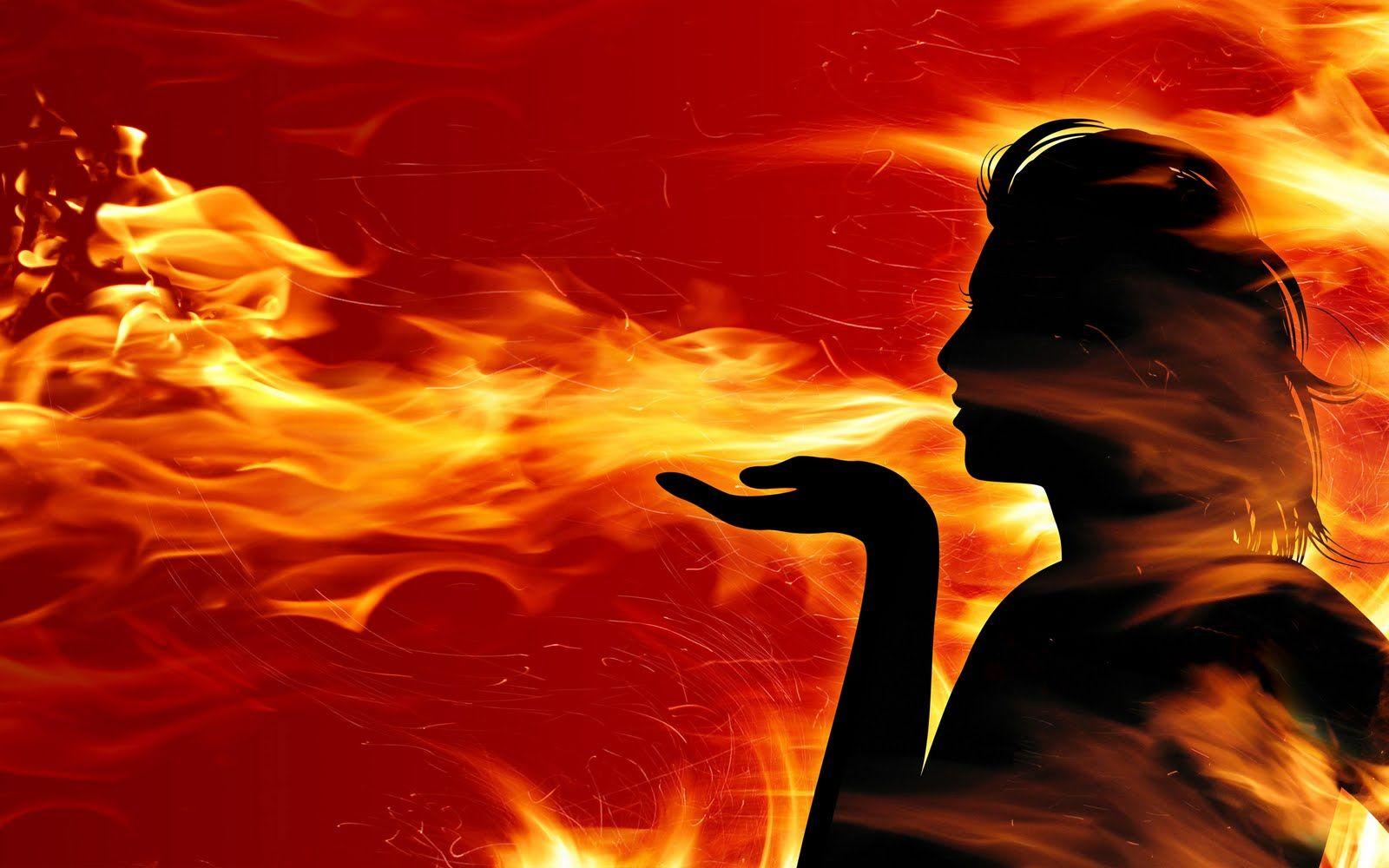 1600x1000 Red Flames. Dark desktop HD wallpaper with a woman made of fire. Facebook cover, Black artwork, Flame art