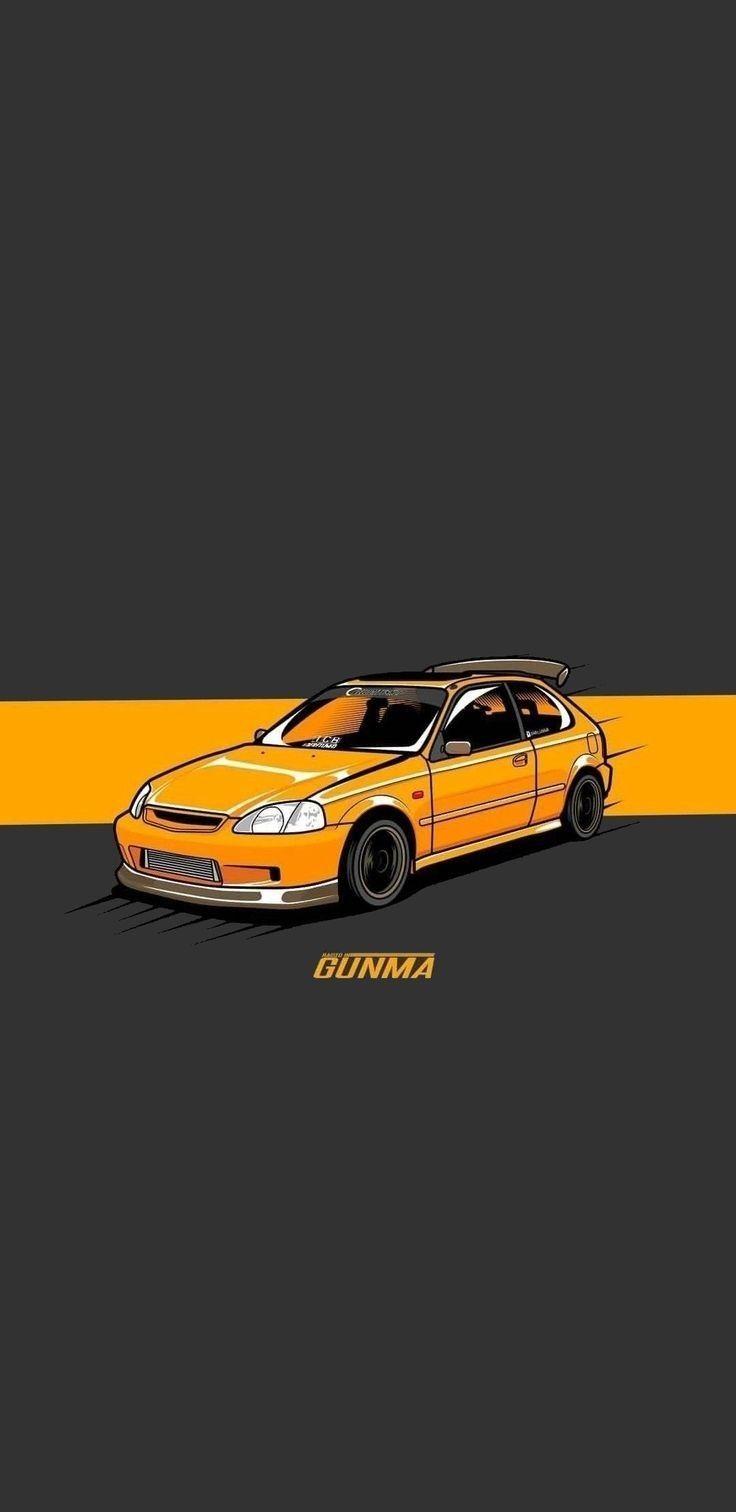 736x1512 Civic type r (EK9). Jdm wallpaper, Art cars, Car wallpaper