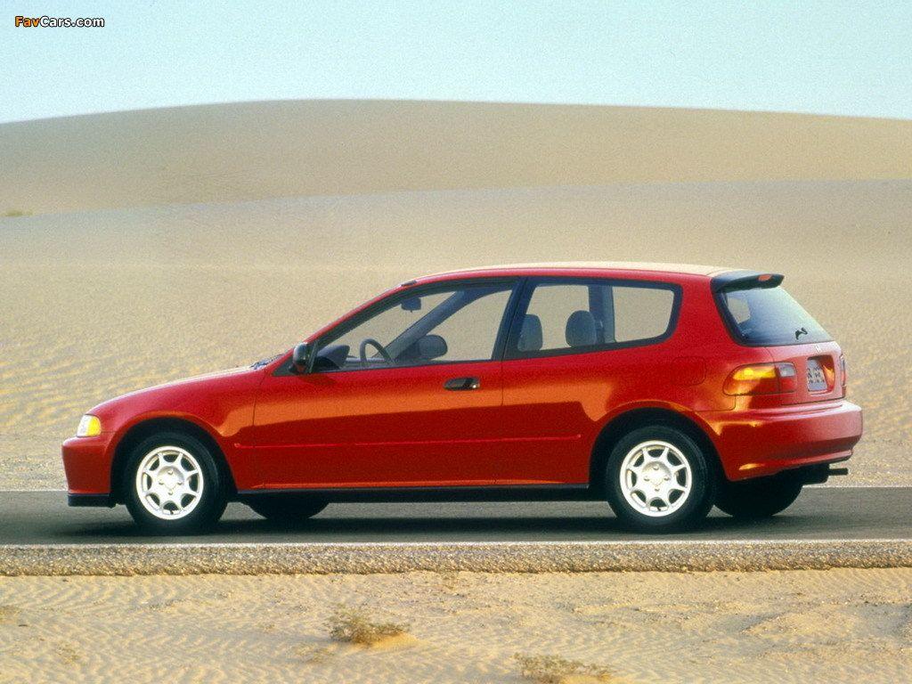 1024x768 Honda Civic Hatchback US Spec (EG) 1991–95 Wallpaper (1024x768)