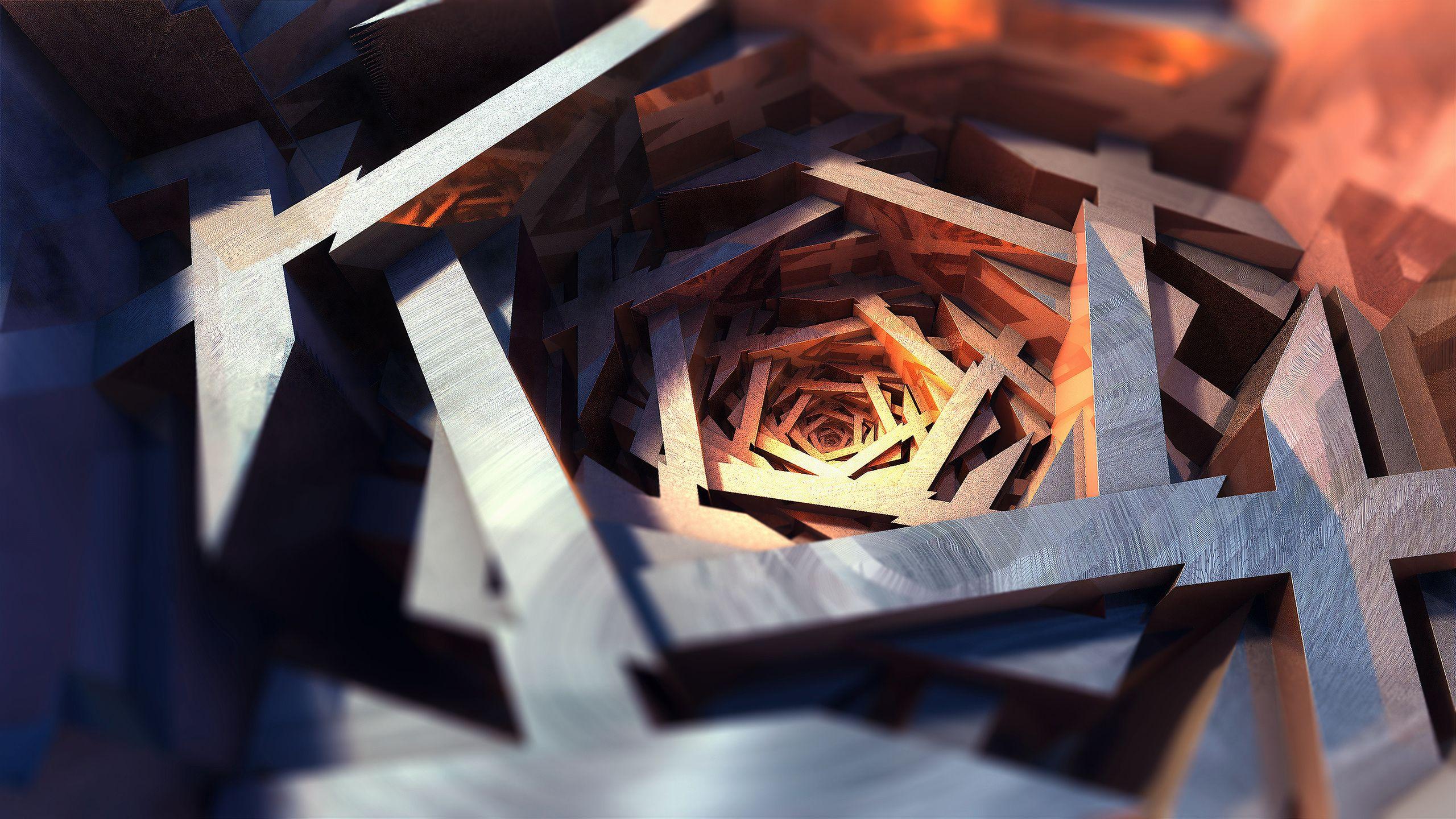 2560x1440 Fractal Geometry 3D, HD Abstract, 4k Wallpaper, Image, Background, Photo and Picture