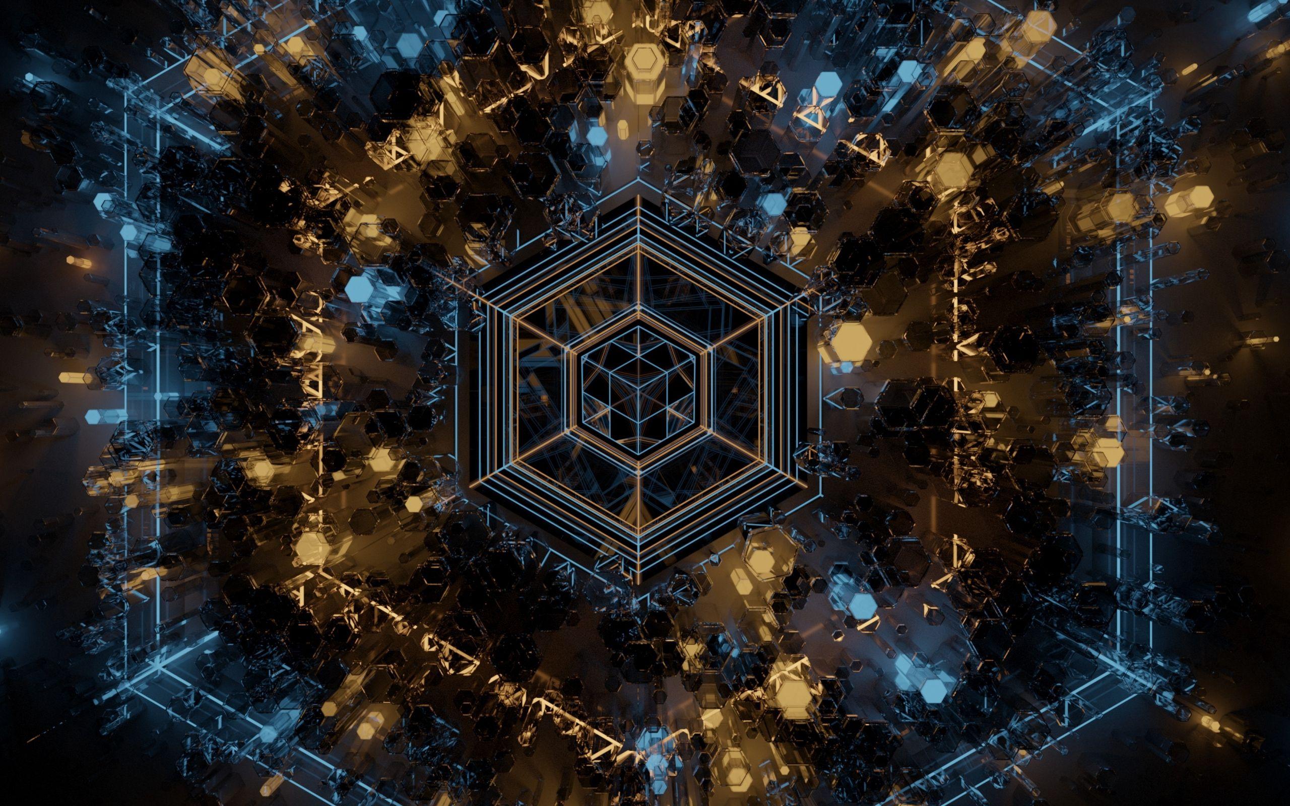 2560x1600 Download 2560x1600 wallpaper fractal art, geometry, hexagons, shapes, dual wide, widescreen 16: widescreen, 2560x1600 HD image, background, 23117