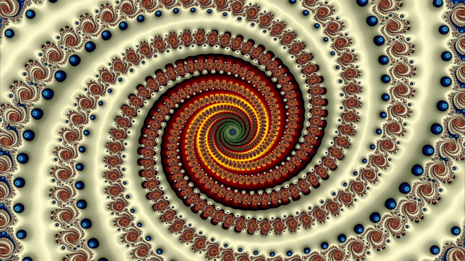 1600x900 fractal, Spiral, Abstract Wallpaper HD / Desktop and Mobile Background