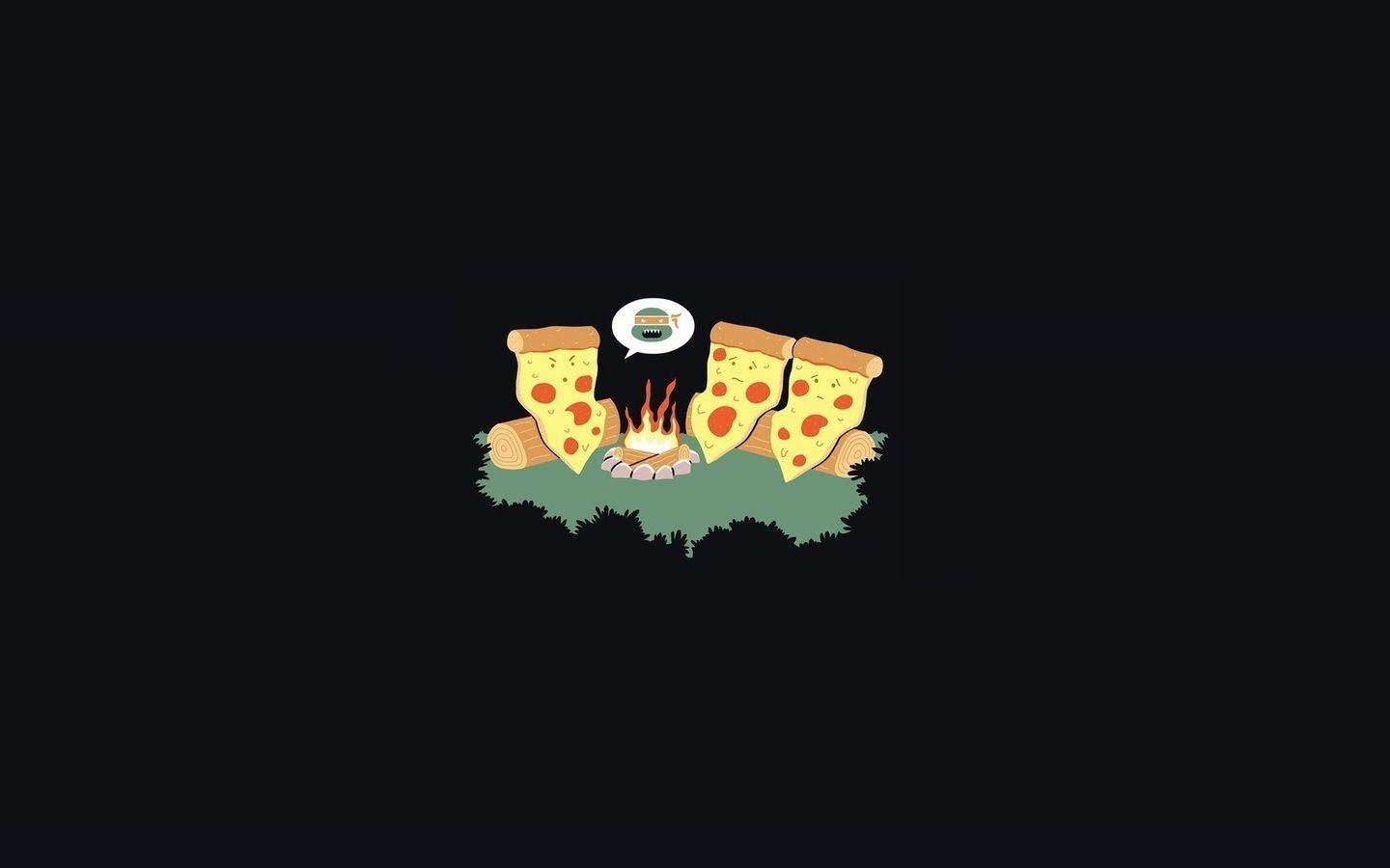 1440x900 minimalism, art, black, minimalism, pizza, humor desktop wallpaper 105567