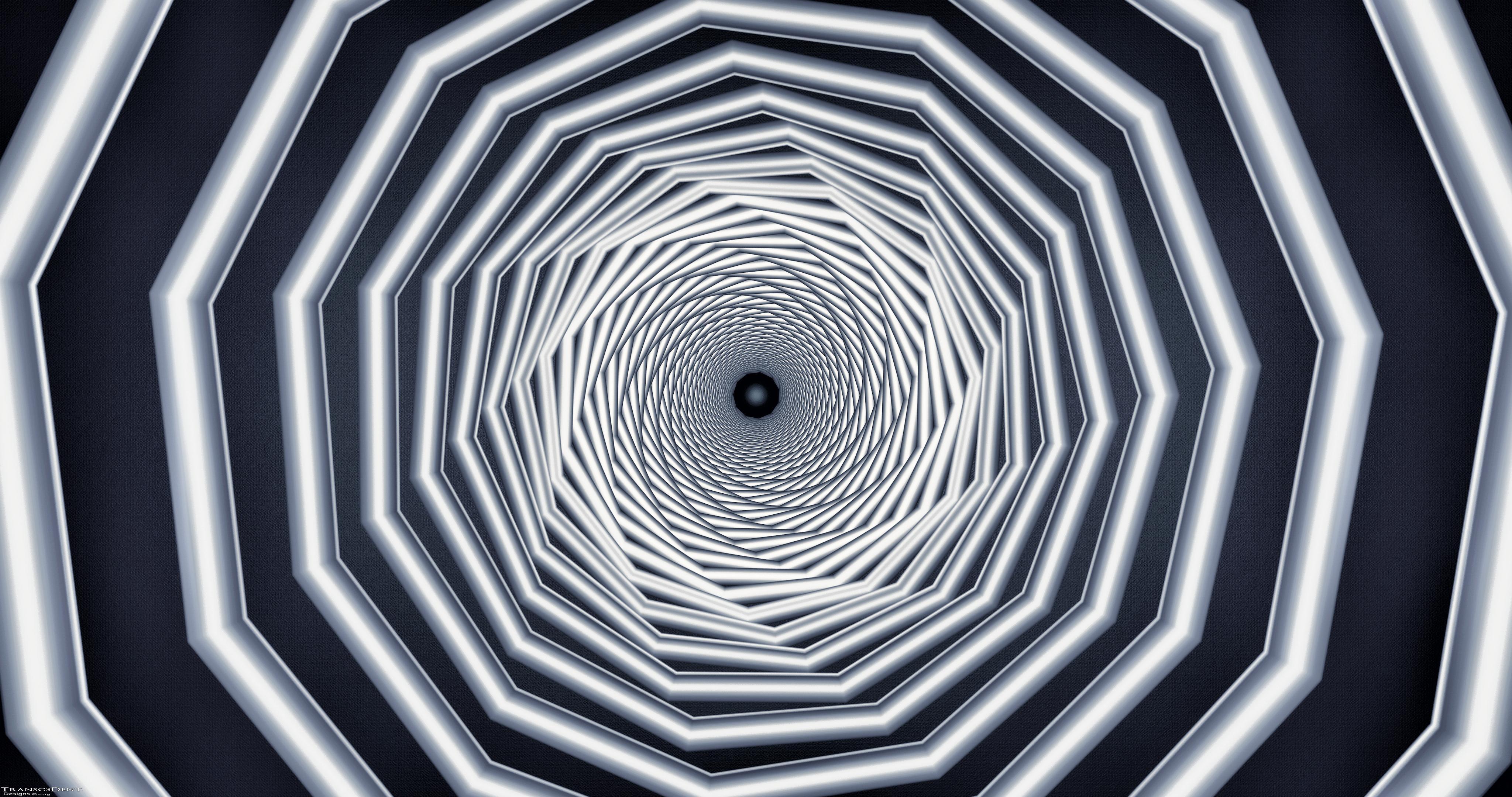 4096x2160 wallpaper spiral, swirling, perspective, geometry, fractal HD : Widescreen : High Definition