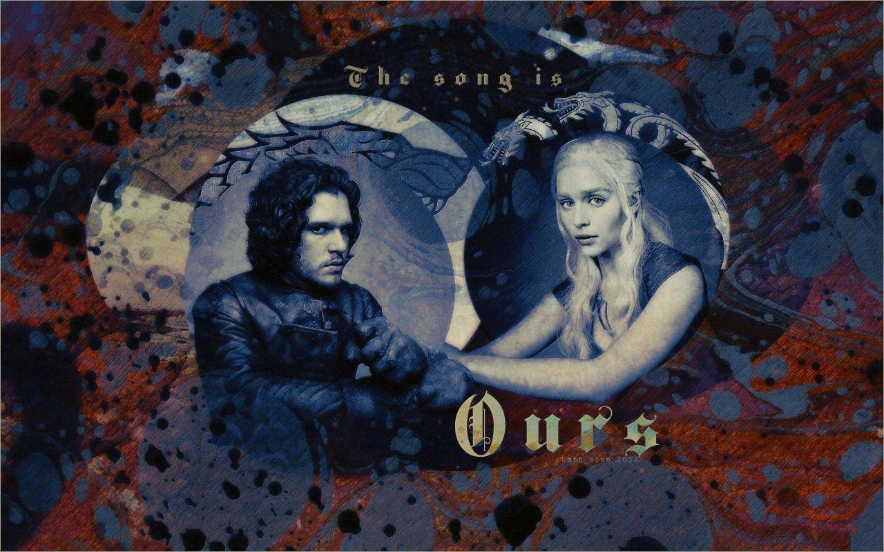 1280x800 Daenerys Targaryen & Jon Snow of thrones wallpaper