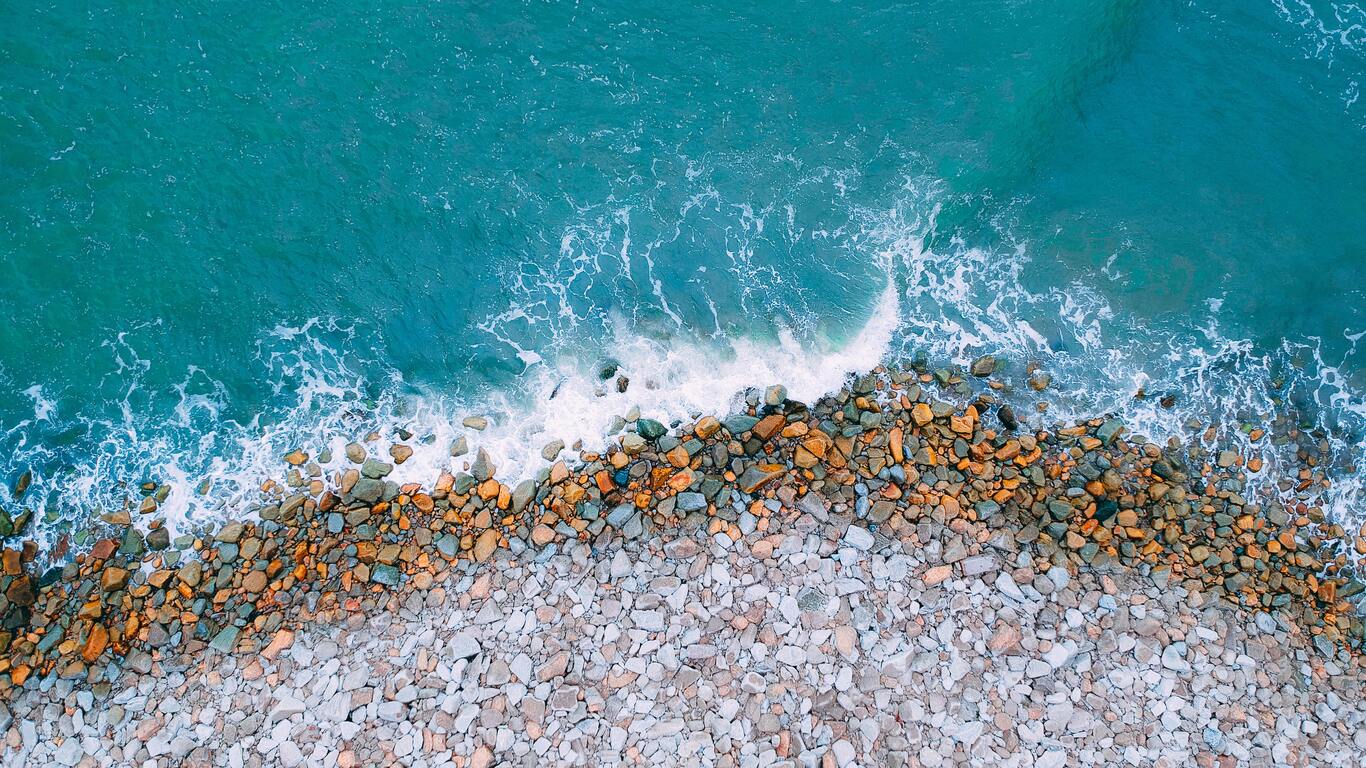 1366x768 Water Body Drone Shot 4k 1366x768 Resolution HD 4k Wallpaper, Image, Background, Photo and Picture