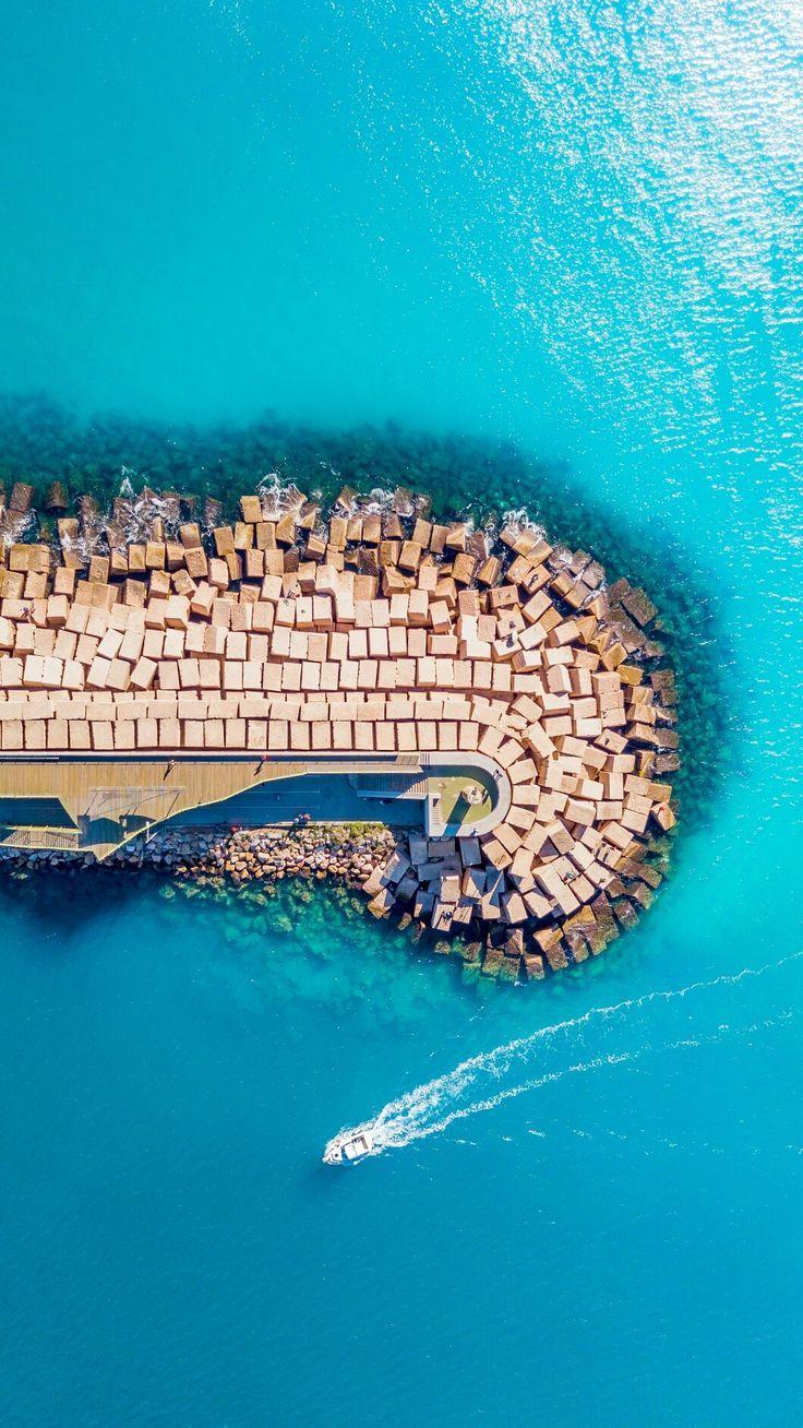 736x1308 iPhone XS wallpaper : Seaside drone shot #drones #dronephotography Magazine daily source of best wallpaper around the world
