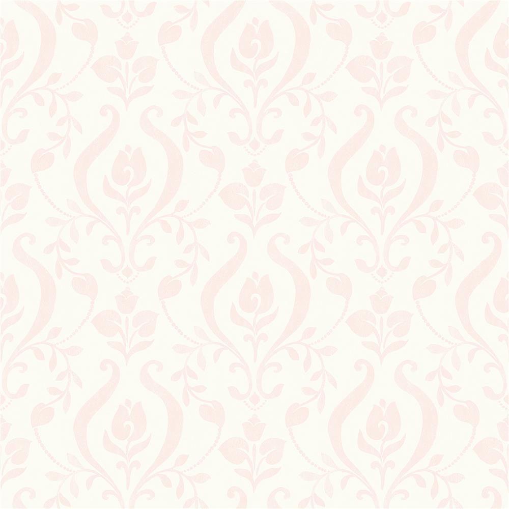 1000x1000 HAS01253 by Brewster HAS01253 Hide and Seek Eloise Light Pink Damask Wallpaper in Light Pink